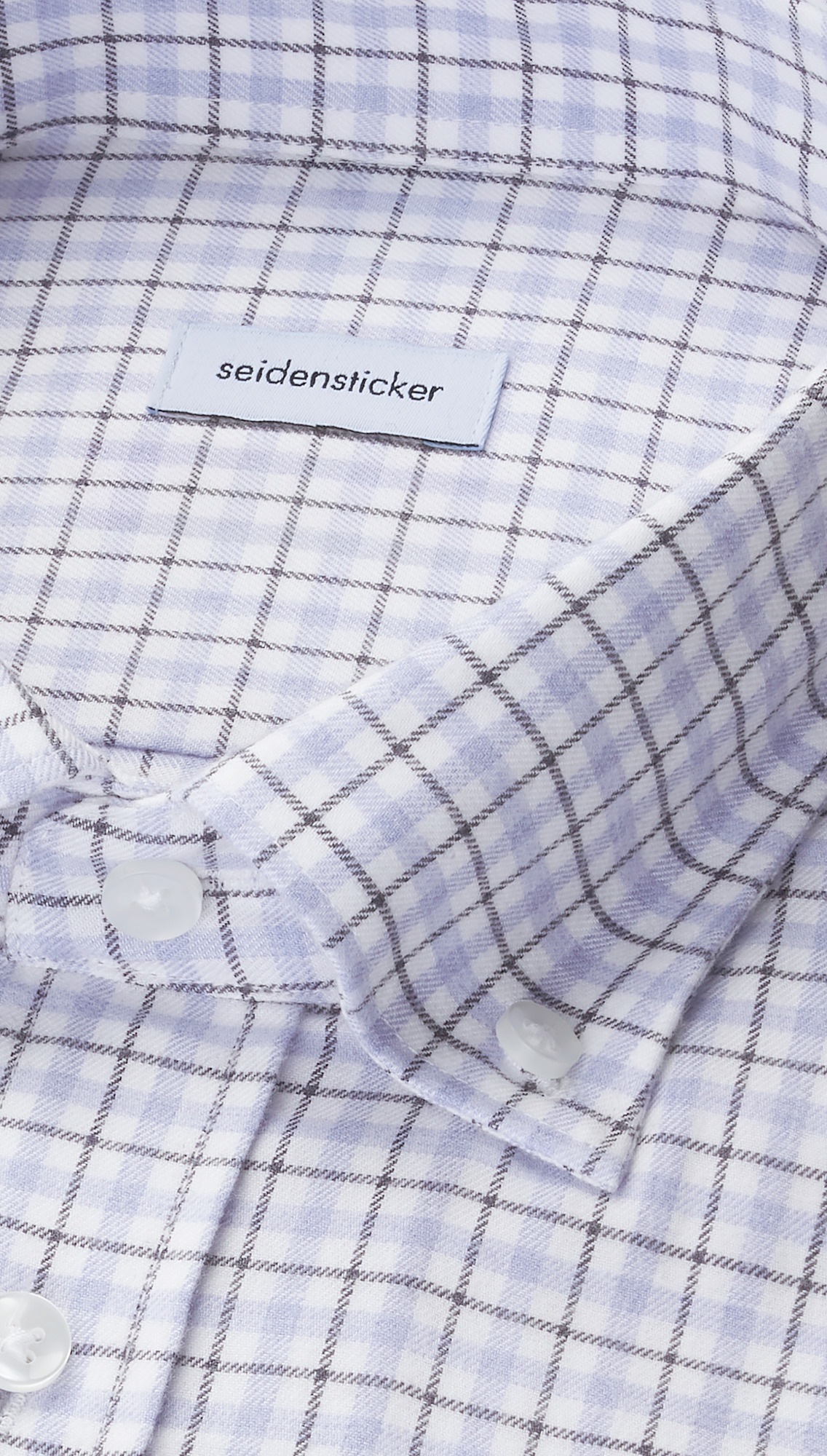 seidensticker Flanellhemd »Schwarze Rose« Regular 1/1 Button-Down-Kragen Karo