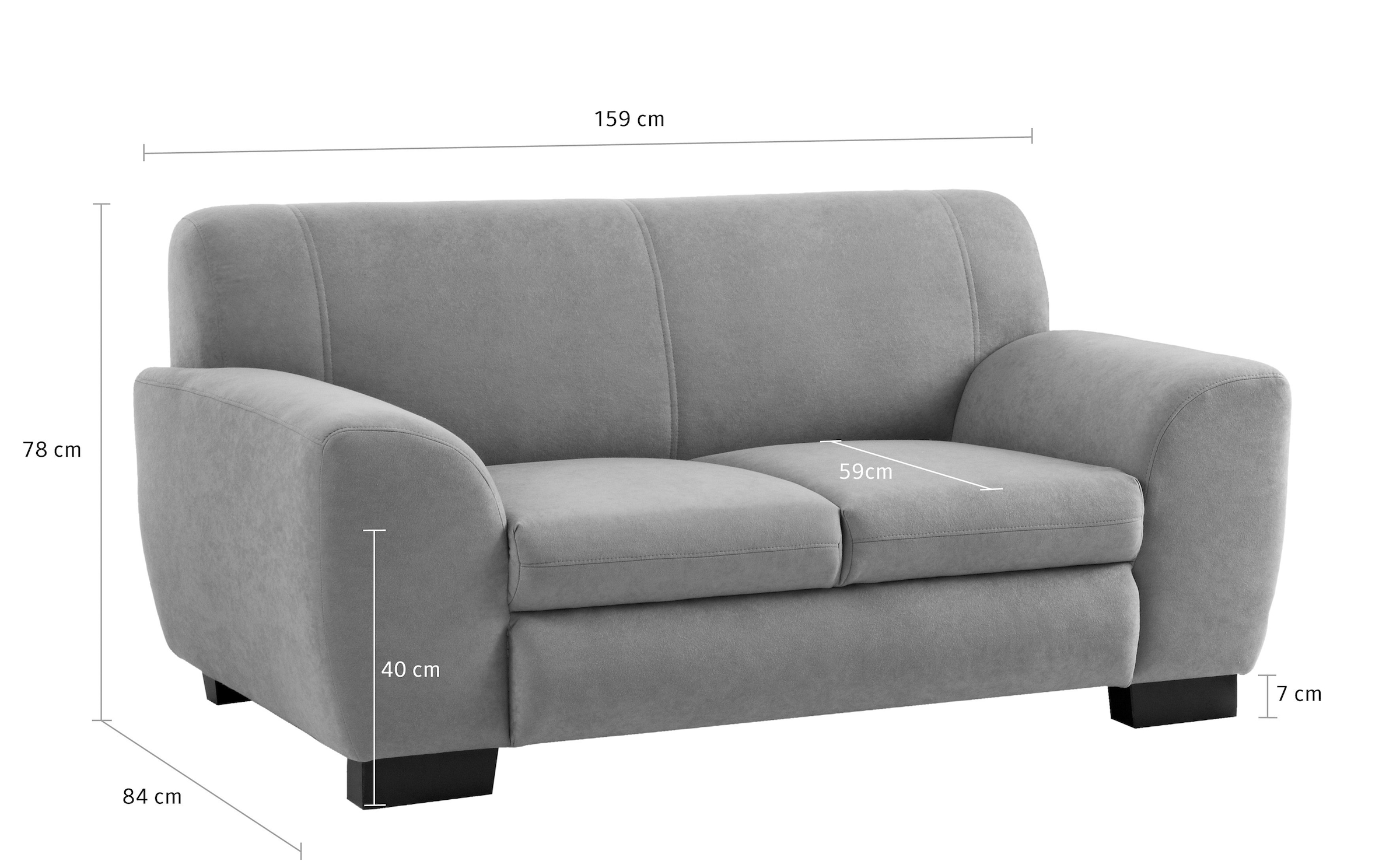 Home affaire Sofa »Nika L-Form« als 2-oder 3-Sitzer, in Microfaser PRIMABELLE® oder Struktur