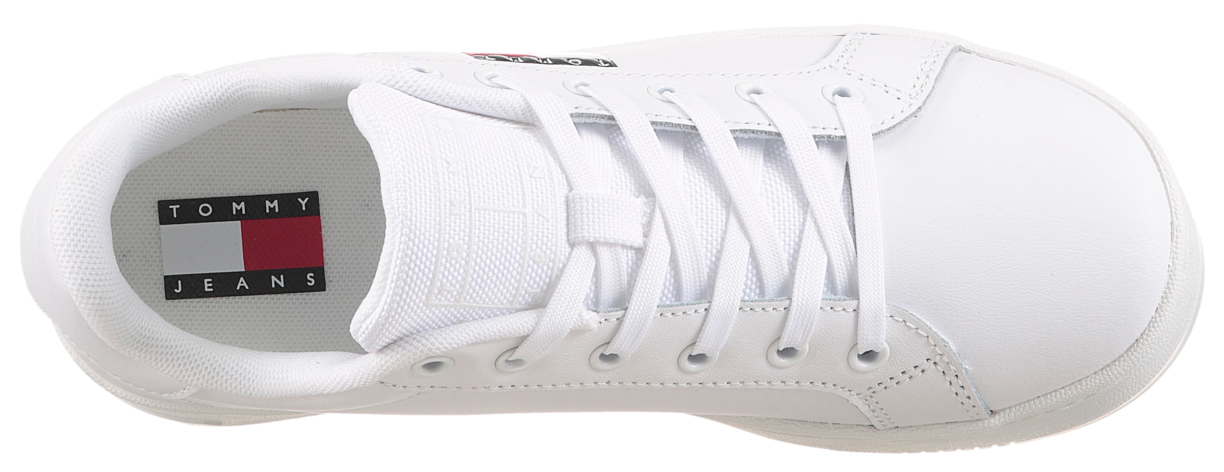Tommy Jeans Baskets à plateforme »TJW FLATFORM SNEAKER«  , Freizeitschuh, Halbschuh, Schnürschuh mit Schaftrandpolsterung