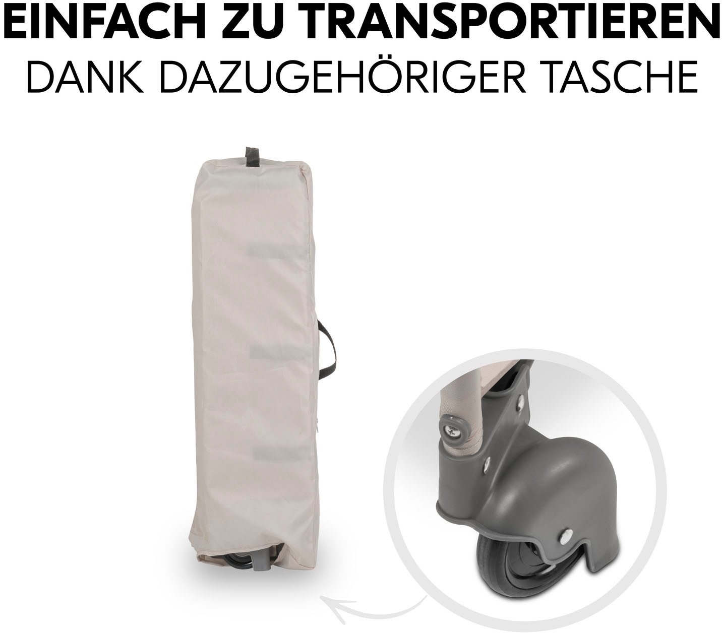 Hauck Baby-Reisebett »Dream N Play Go, Pooh Rainbow, beige« inkl. Transporttasche