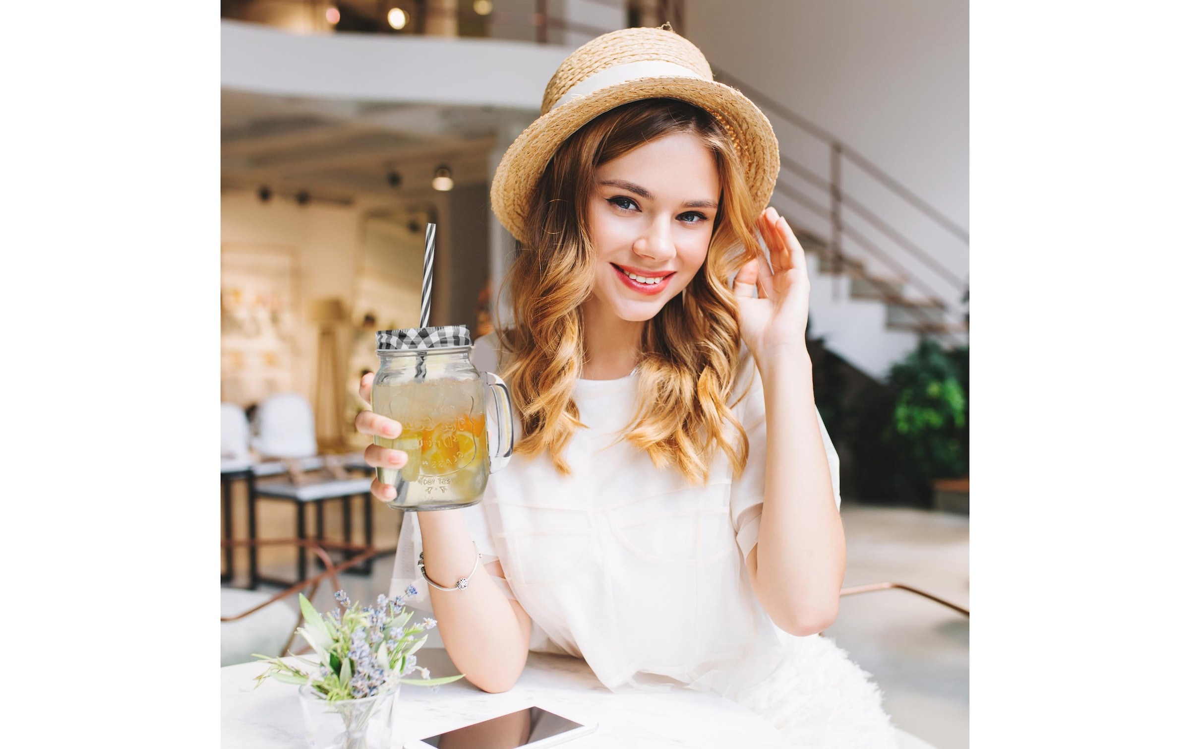 relaxdays Set de verres »Summer 500 ml, 8 Stück, Schwarz/Transparent/Weiss«