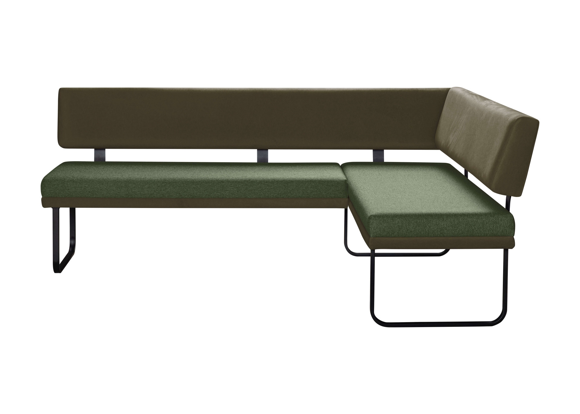 GOODproduct Eckbankgruppe »Gabi Essecke, Sitzgruppe, Eckbankgruppe, Küchenbankgruppe« Set, 4tlg, 4 tlg. tlg. Gestell aus matt-schwarzem Flachmetall, stabil, 2-Stoff-Design