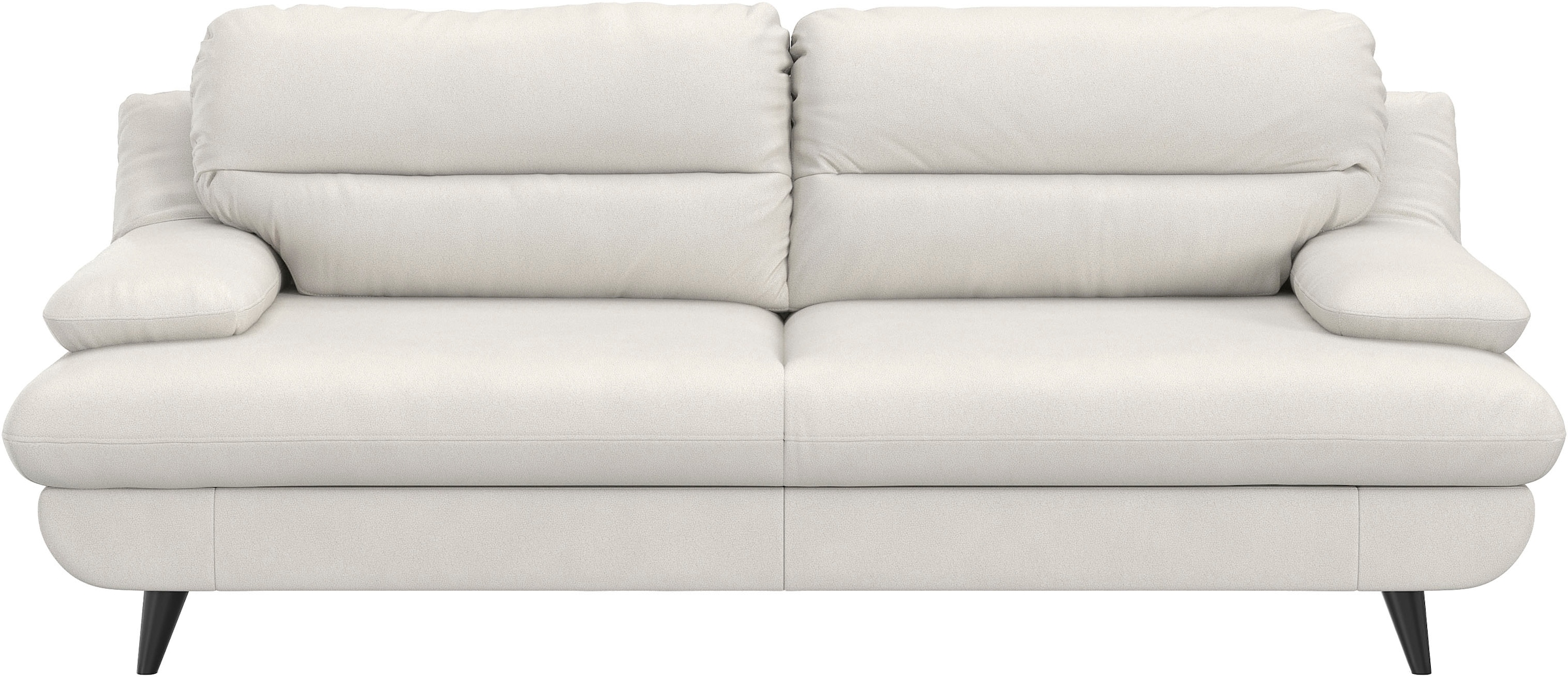 COTTA 3-places avec pieds en métal, également disponible en cuir véritable