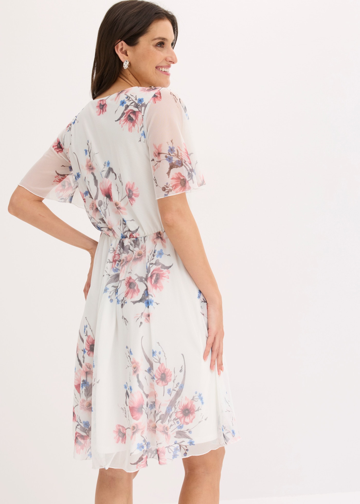 bonprix Mini-robe pour le quotidien, en polyester et élasthanne, coupe évasée