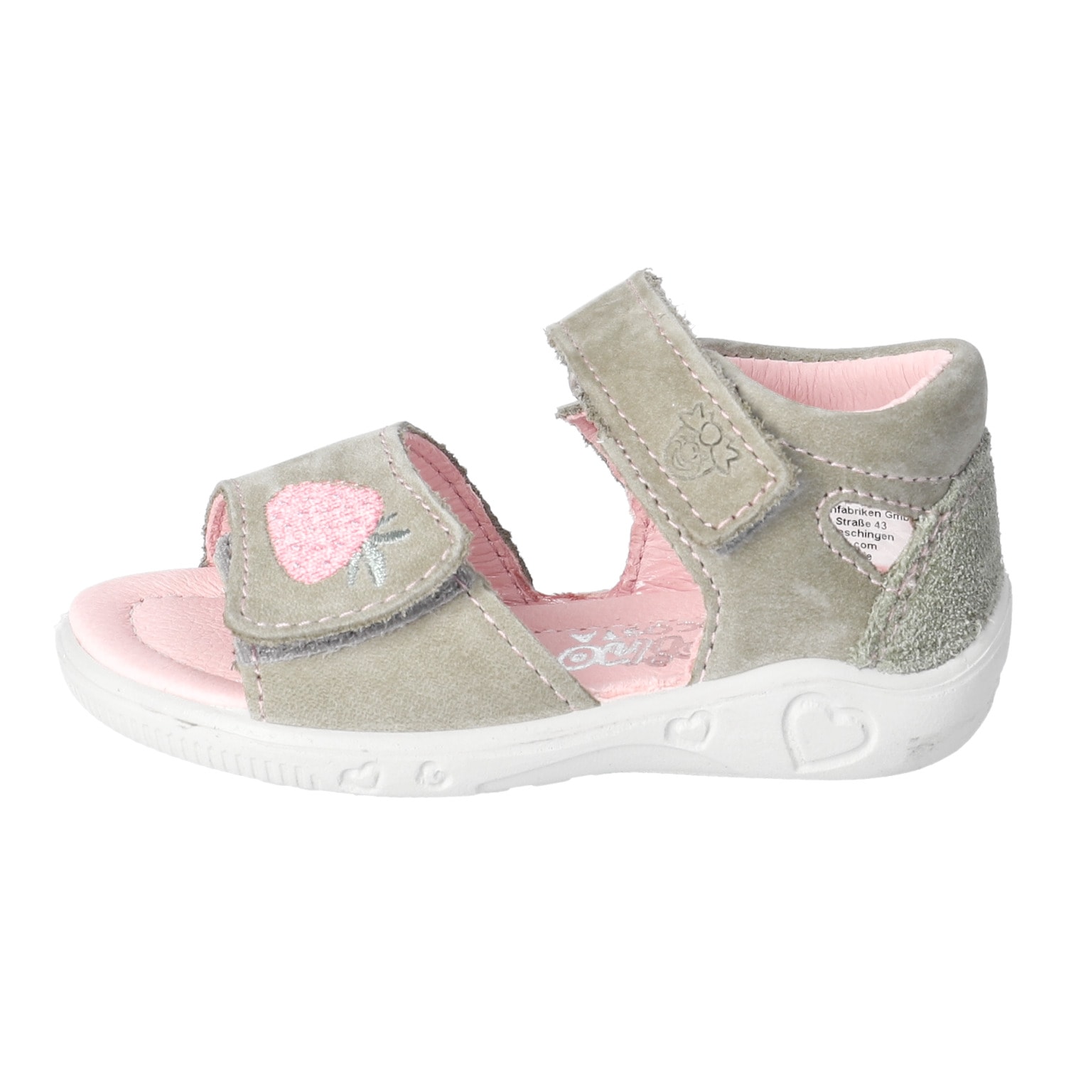 PEPINO by RICOSTA Lauflernschuh »Mimi WMS: mittel«  Sandalette mit Klett und Stickerei, Grössenschablone zum Download