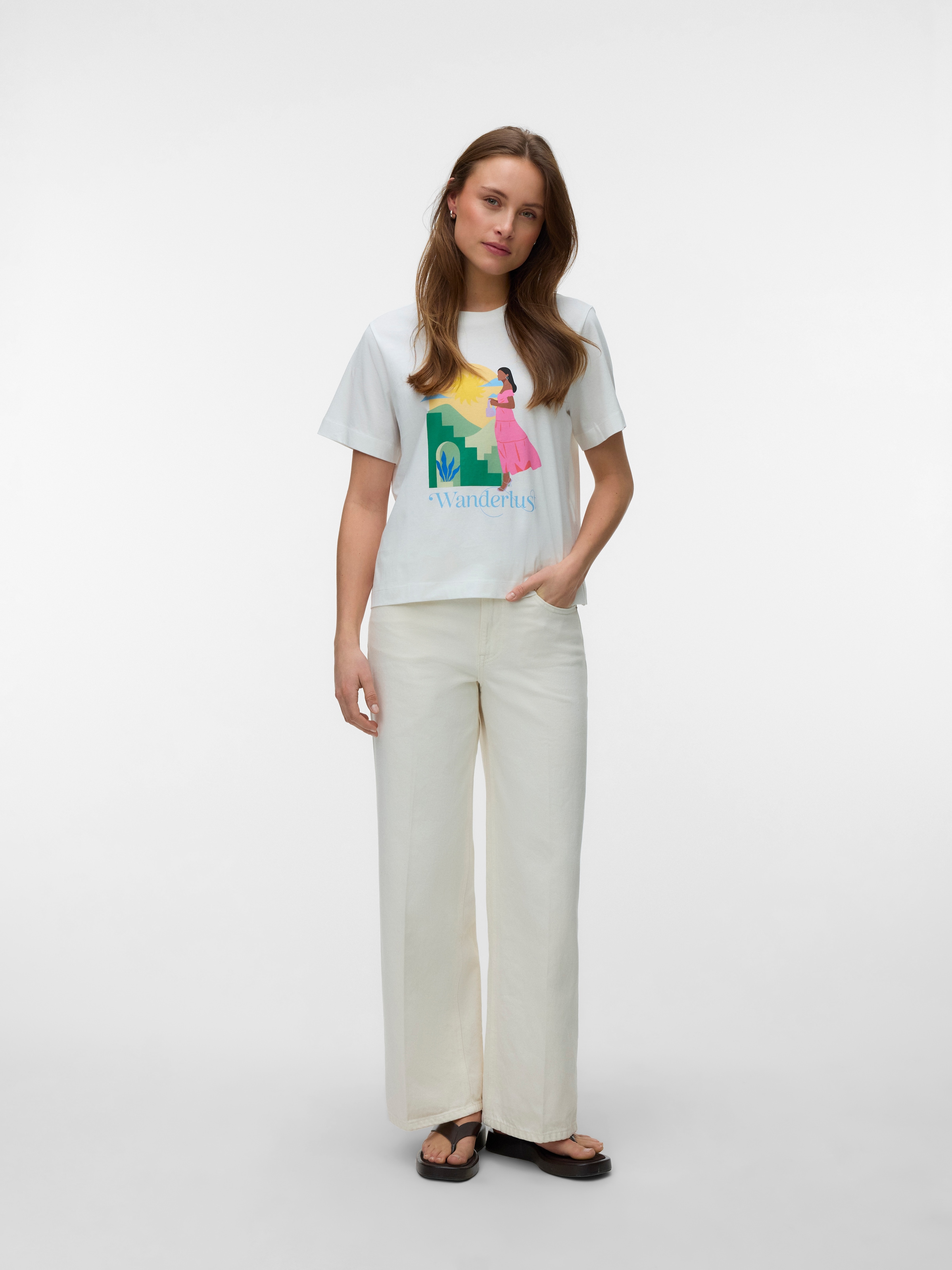 Vero Moda T-shirt à manches courtes »VMSALLI METTE SS TOP BOX JRS« coton, coupe régulière