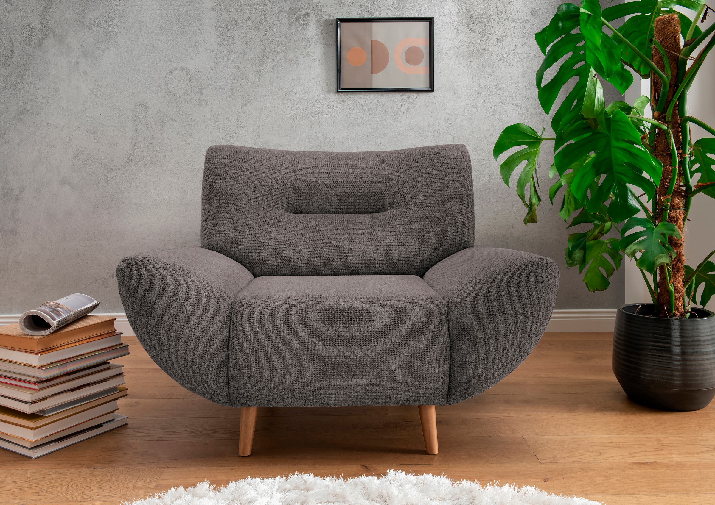 Home affaire Ensemble rembourré »Drago elegant und zeitlos, komfortabel, moderne Formensprache« Ensemble, 3-Sitzer, 2-Sitzer und Sessel, 3 cuis tlg. Set 3-2-1,  bequem, versch. Stoffe, inkl. 2 Zierkissen