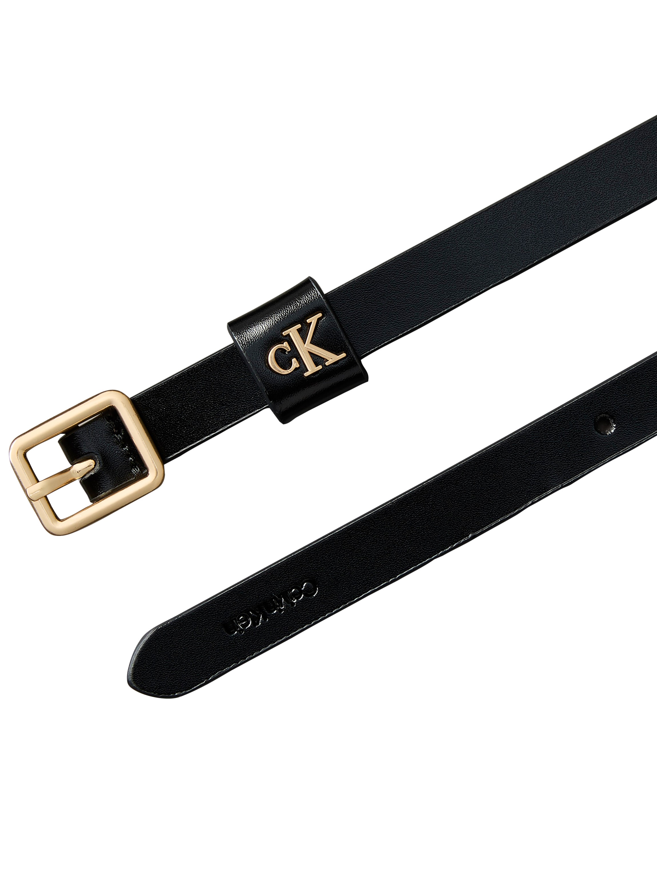 Calvin Klein Jeans Ceinture en cuir »SQUARE BUCKLE CK LOOP 15MM« Coupe régulière et taille ajustable