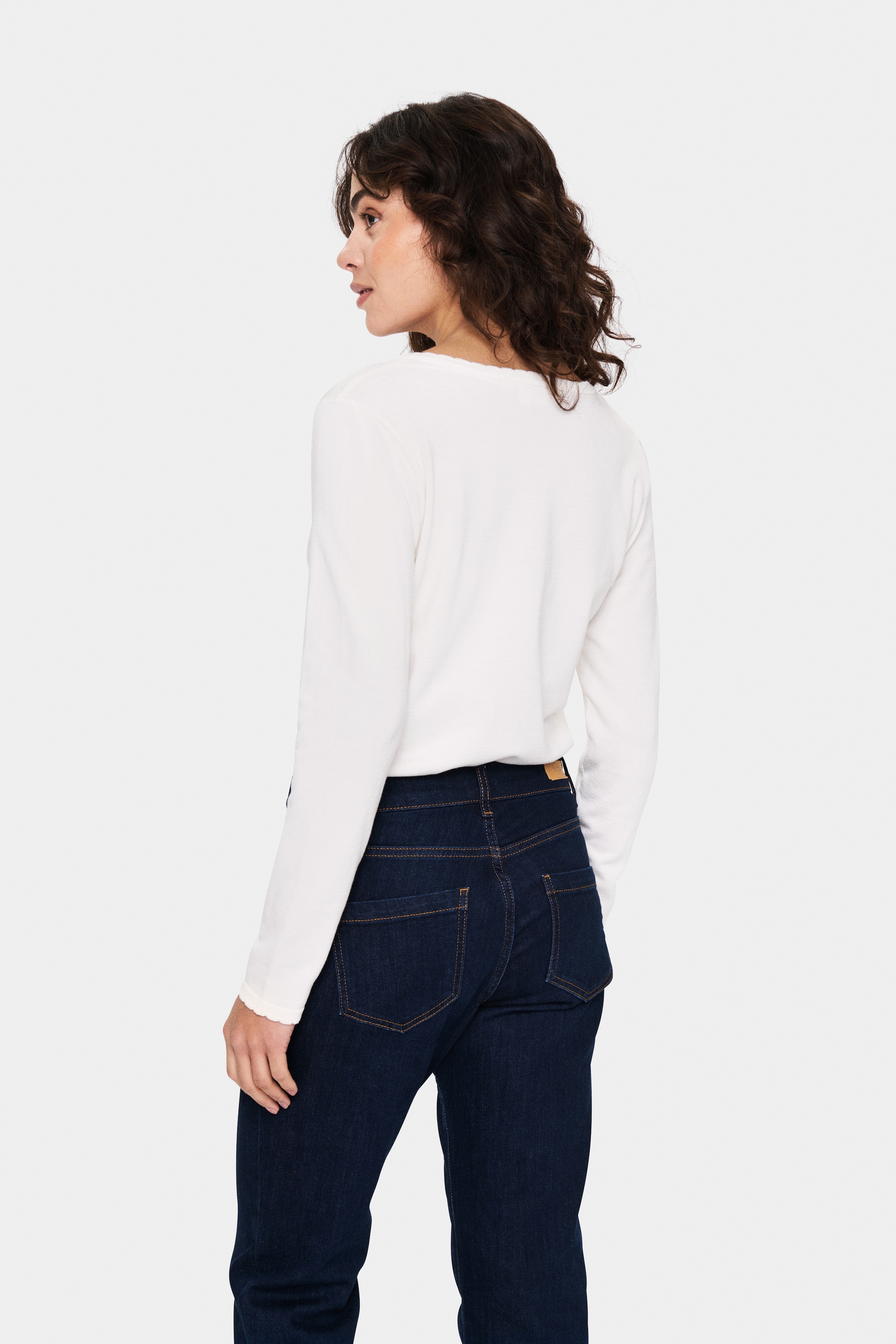 Saint Tropez »MilaSZ LS V-Neck Pullover« Viskosemischung, Regular fit