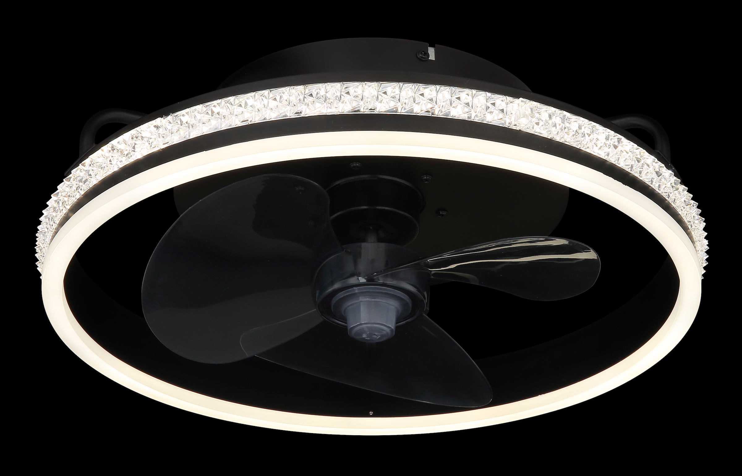GLOBO LIGHTING Plafonnier »CATALEYA« Module LED 1 cuis blanc chaud - blanc froid Ventilateur de plafond, lampe de plafond, ventilateur moderne