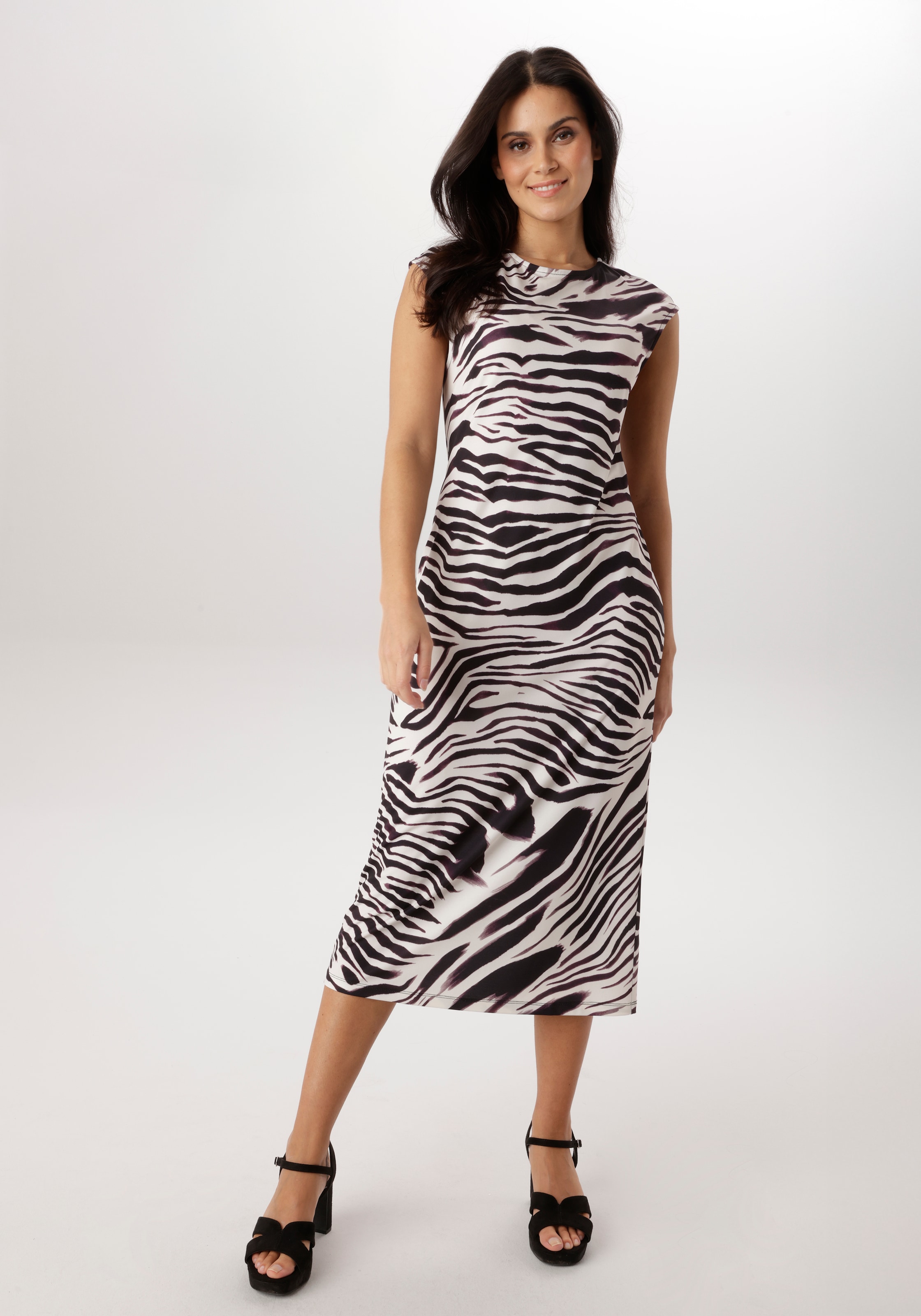 Aniston SELECTED Robe midi im trendigen und raffinierten Animal-Print allover - NEUE KOLLEKTION