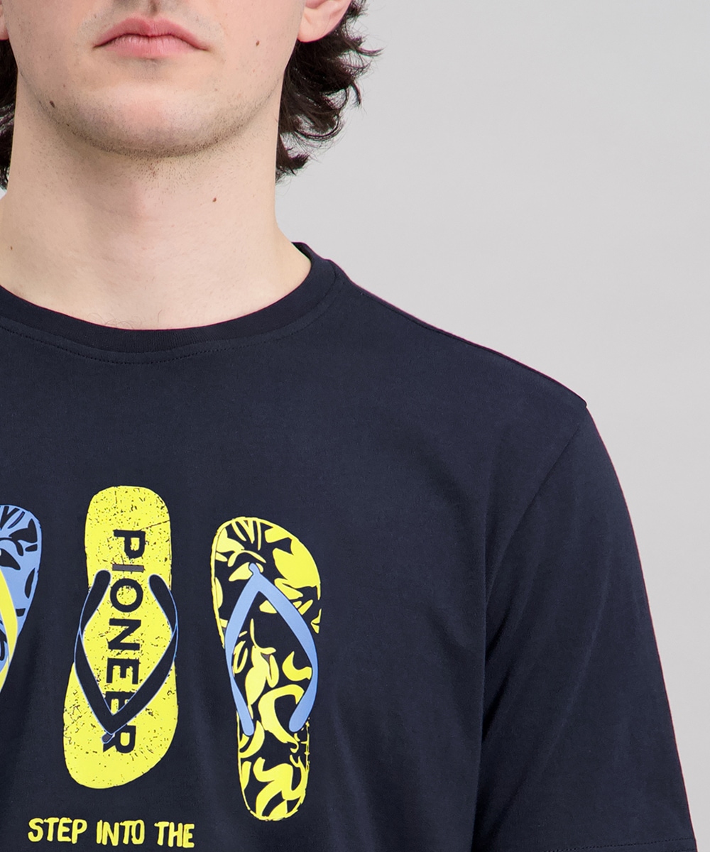 Pioneer Authentic Jeans T-Shirt »RH T-Shirt flip flop print« mit Logo Print