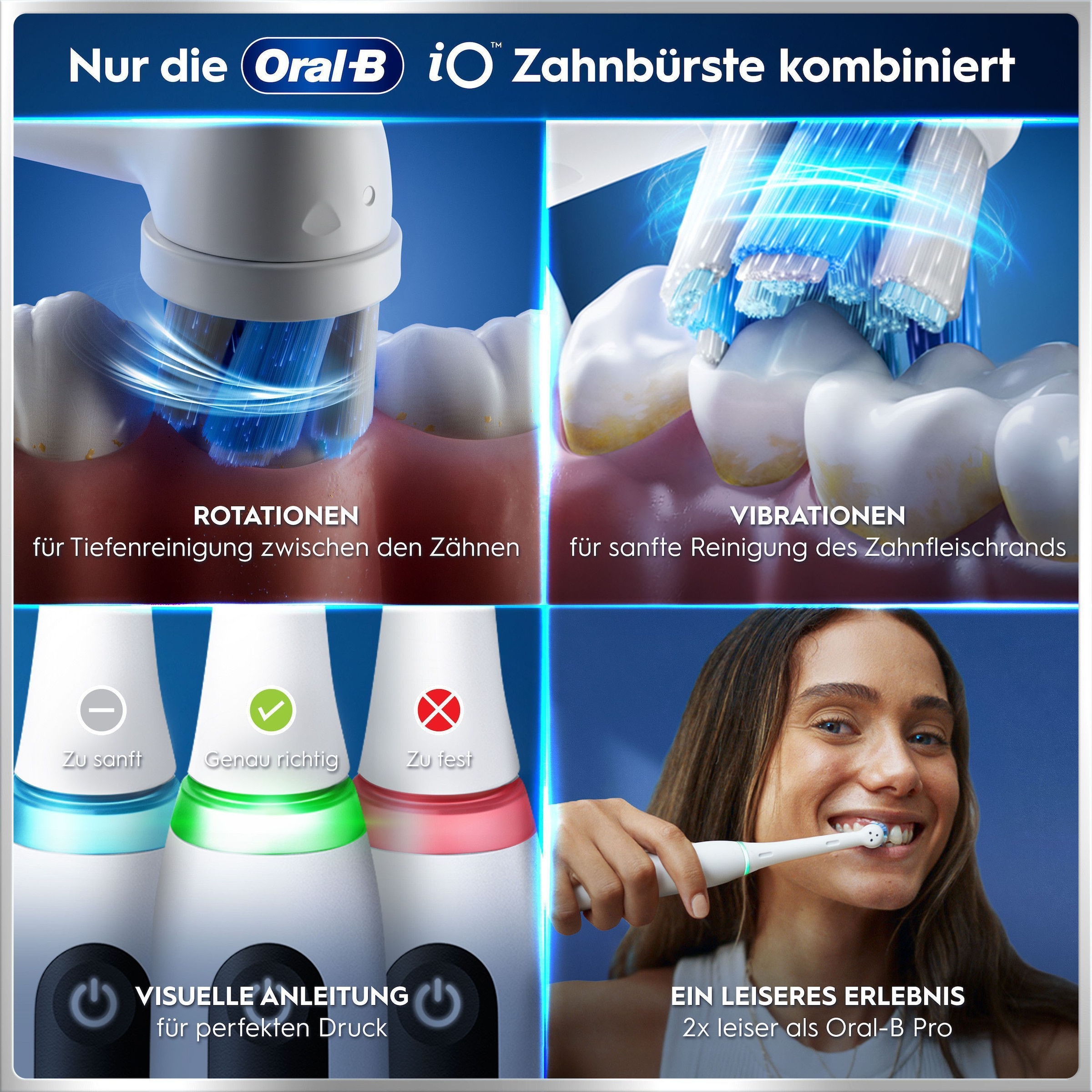 Oral-B Brosse à dents électrique »Oral-B iO Series 5« 1 cuis Aufsteckbürsten Batterie longue durée | Étui de voyage | Support pour brosse interchangeable