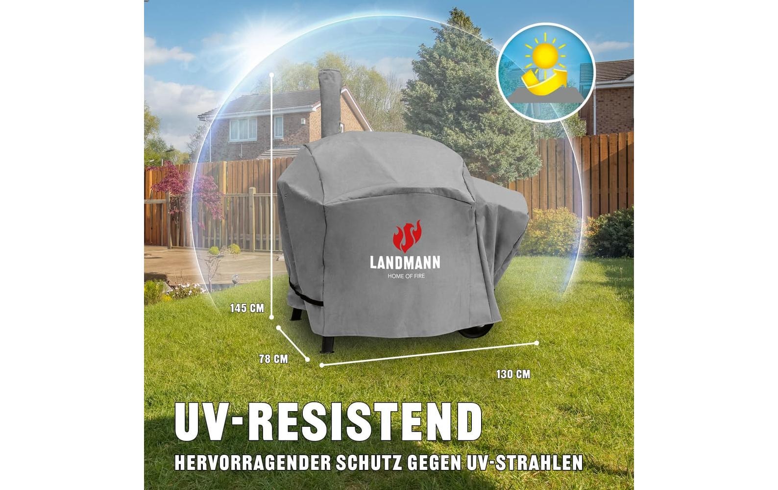 LANDMANN Grillabdeckhaube »Premium - 130 x 126 x 85 cm«