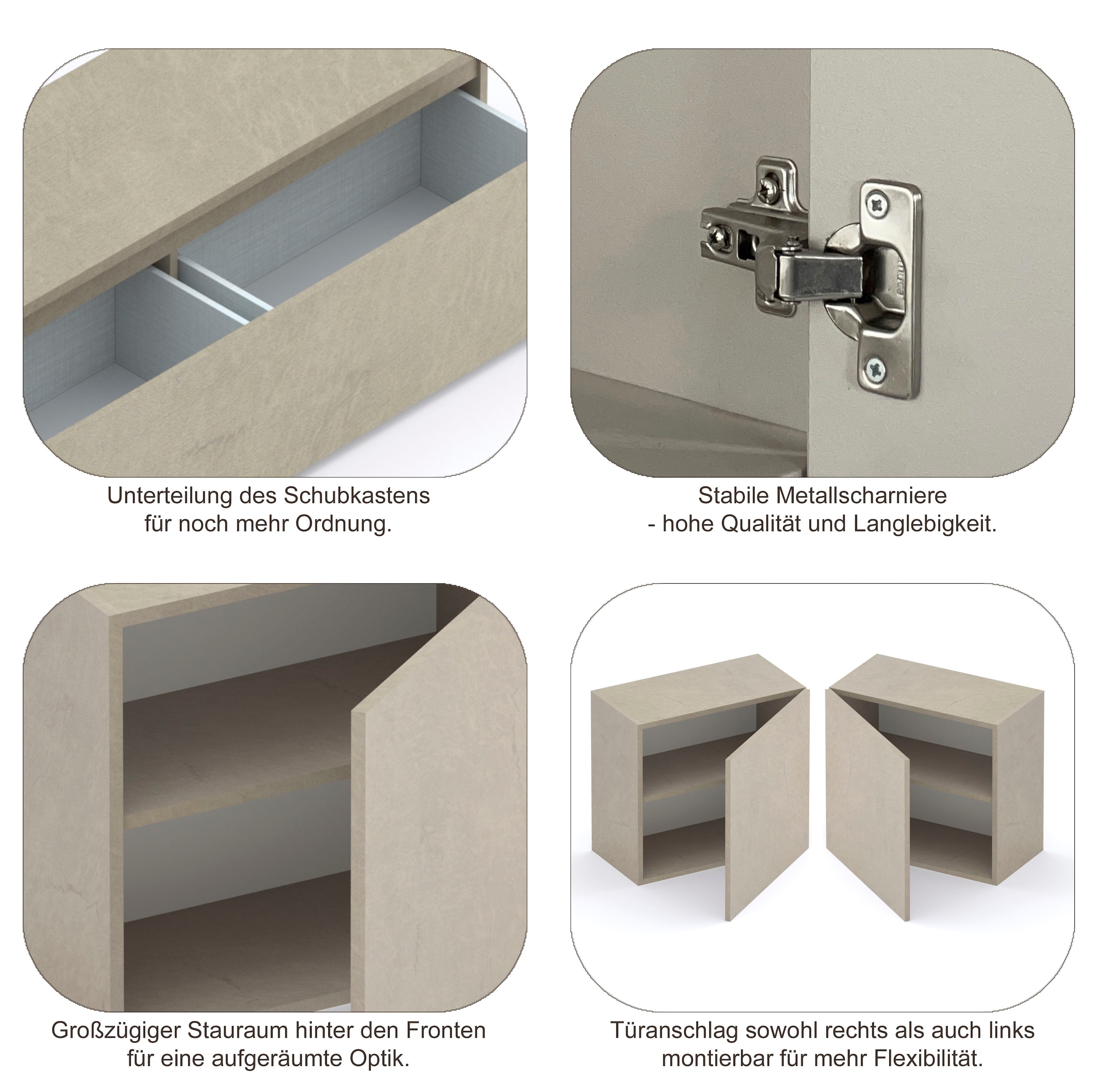 Home affaire Meuble mural »Infinity, 7tlg. Breite 290 cm, Höhe variabel, Schrankwand, Anbauwand« 7 cuis tlg.