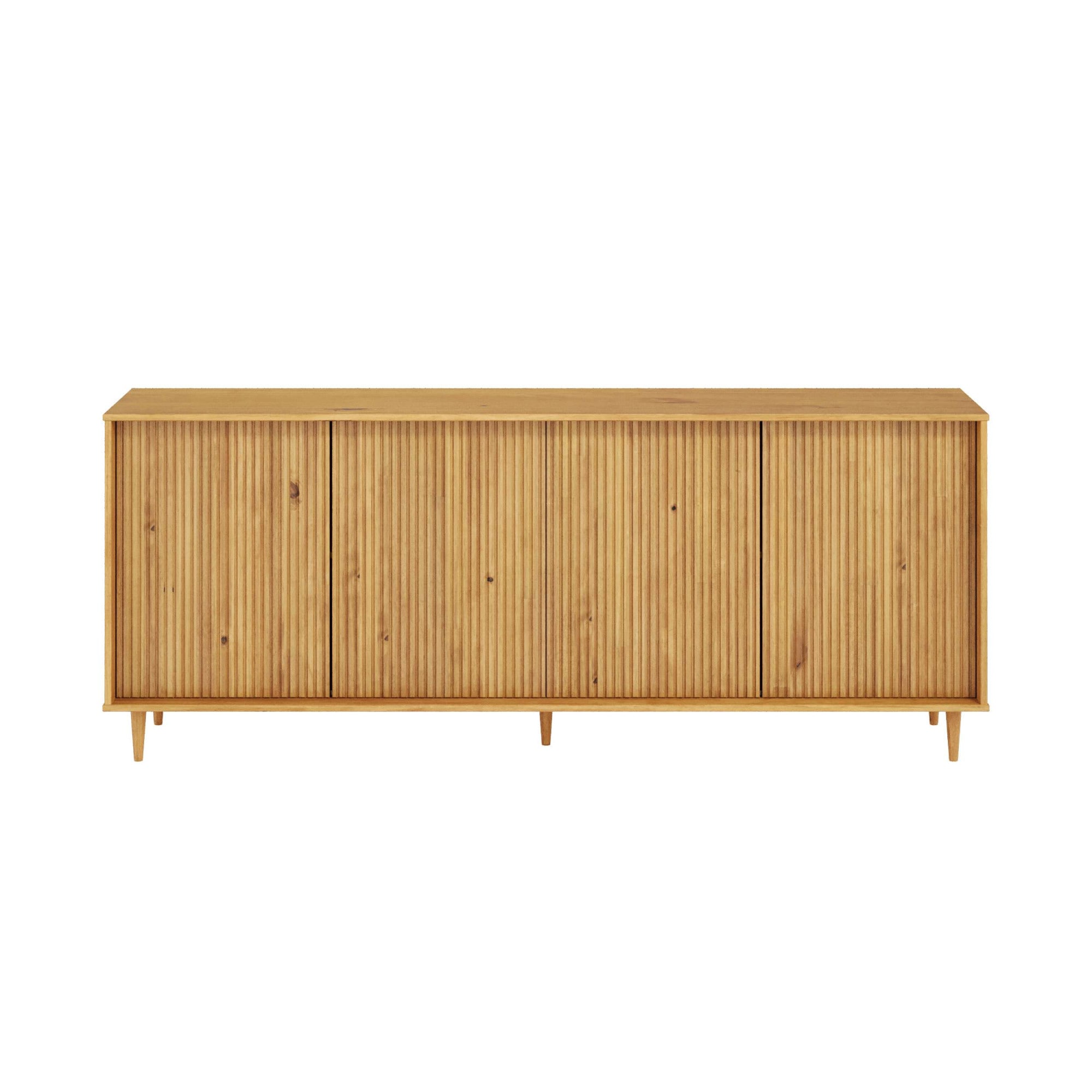 GOODproduct Buffet »Malmedy Front mit gefrästen Rillen« commode en pin massif, ouverture par pression, FSC, largeur 200 cm