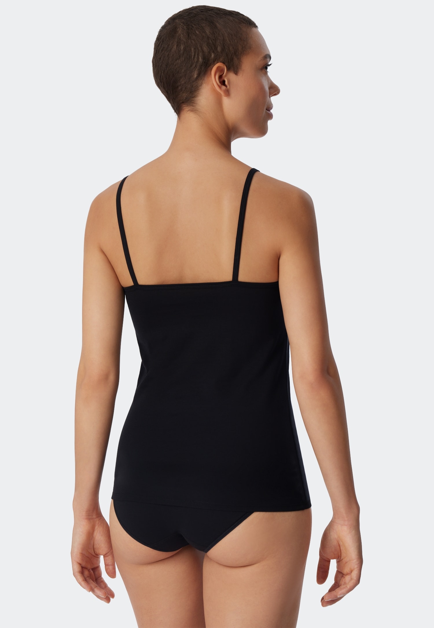 uncover by SCHIESSER Top à bretelles spaghetti »Uncover Cotton« tiefer Rundhalsausschnitt, schmale Träger, elastisch, weich