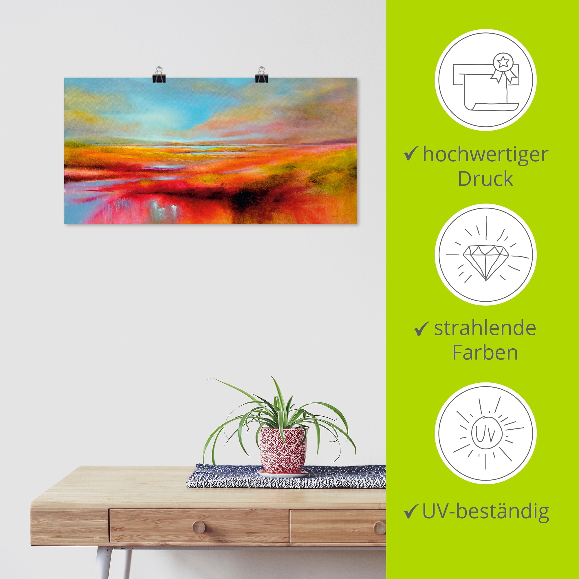 Artland Wandbild »Ein perfekter Tag« Bilder vom Sonnenuntergang & -aufgang 1 Stk. tlg. als Leinwandbild, Poster in verschied. Grössen