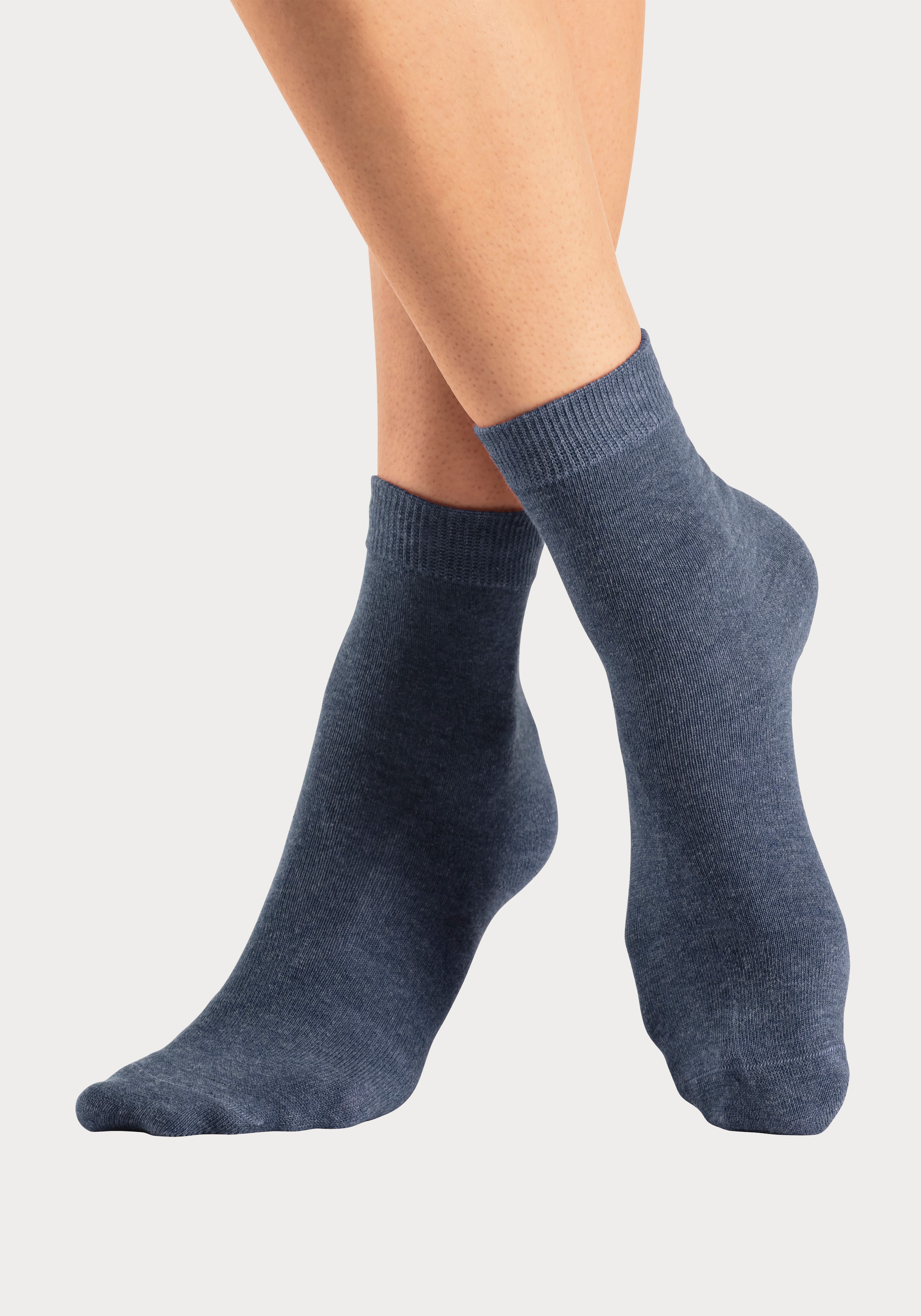 LASCANA Chaussettes basiques Paquet, 7 cuis tlg. en couleurs mélangées vives