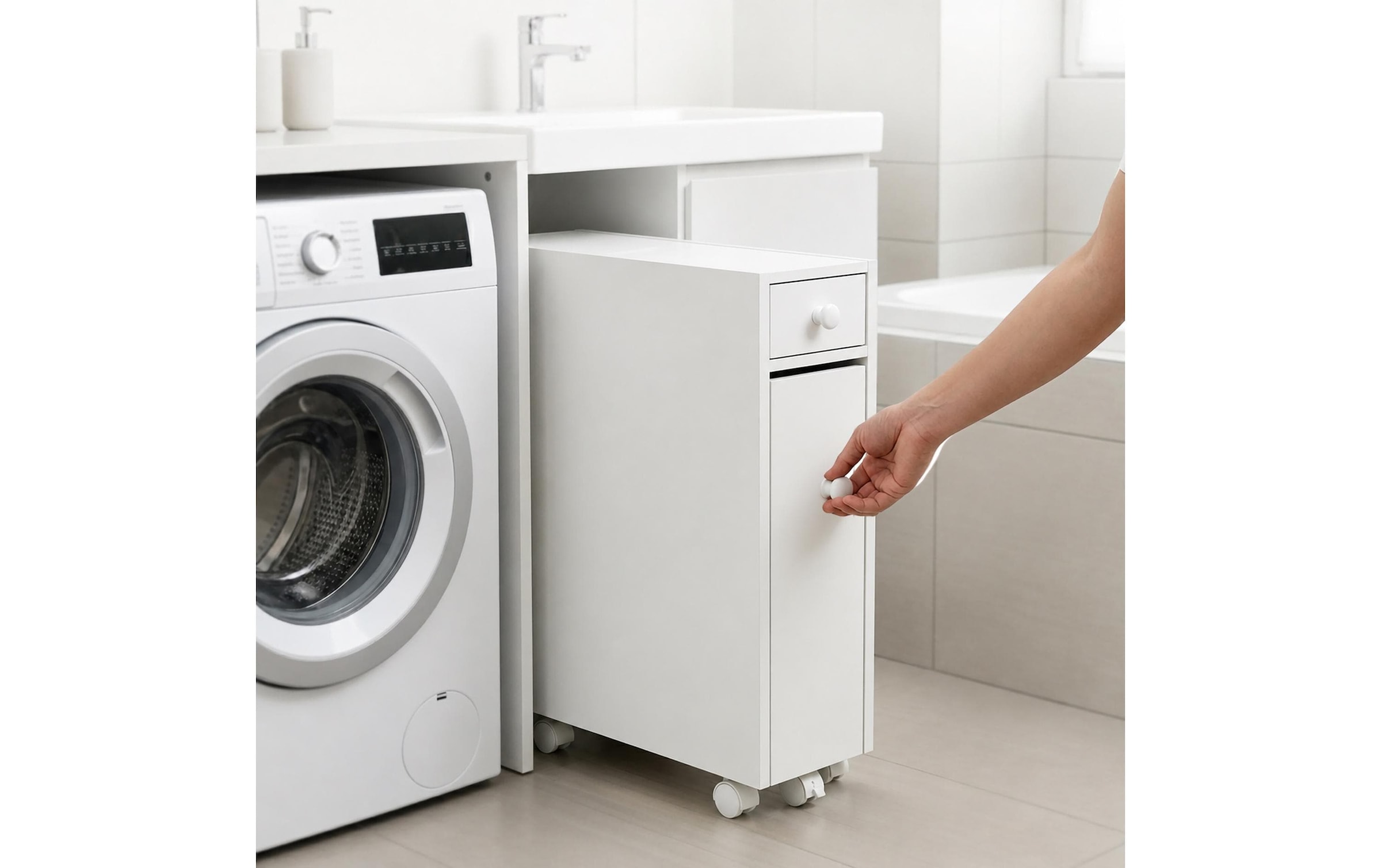 relaxdays Armoire multi-usages »Nischenwagen 16 x 62 cm«