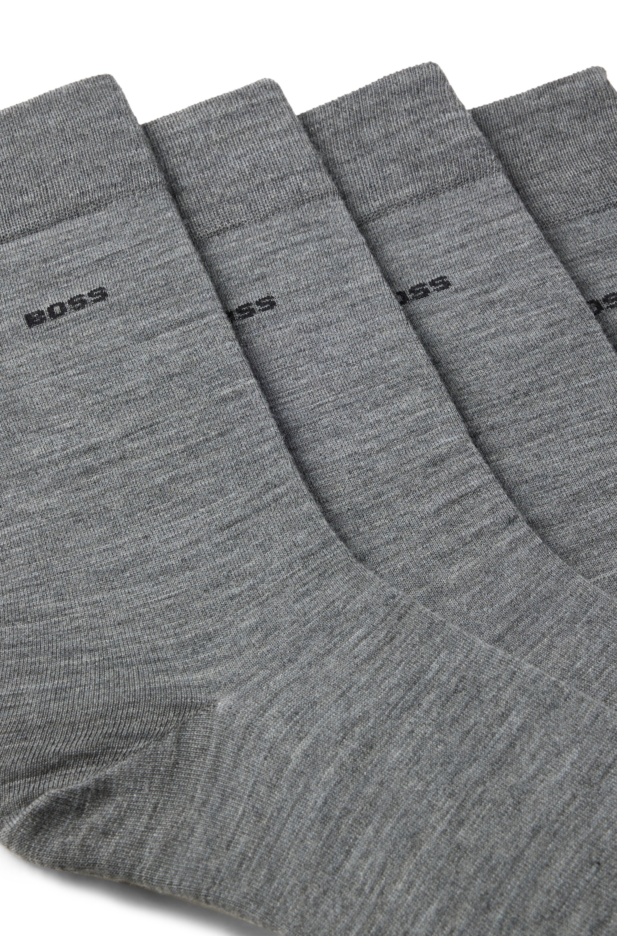 BOSS Socken »2P RS Uni WO« Packung, 2 Paar tlg. mit eingesticktem Markenlogo