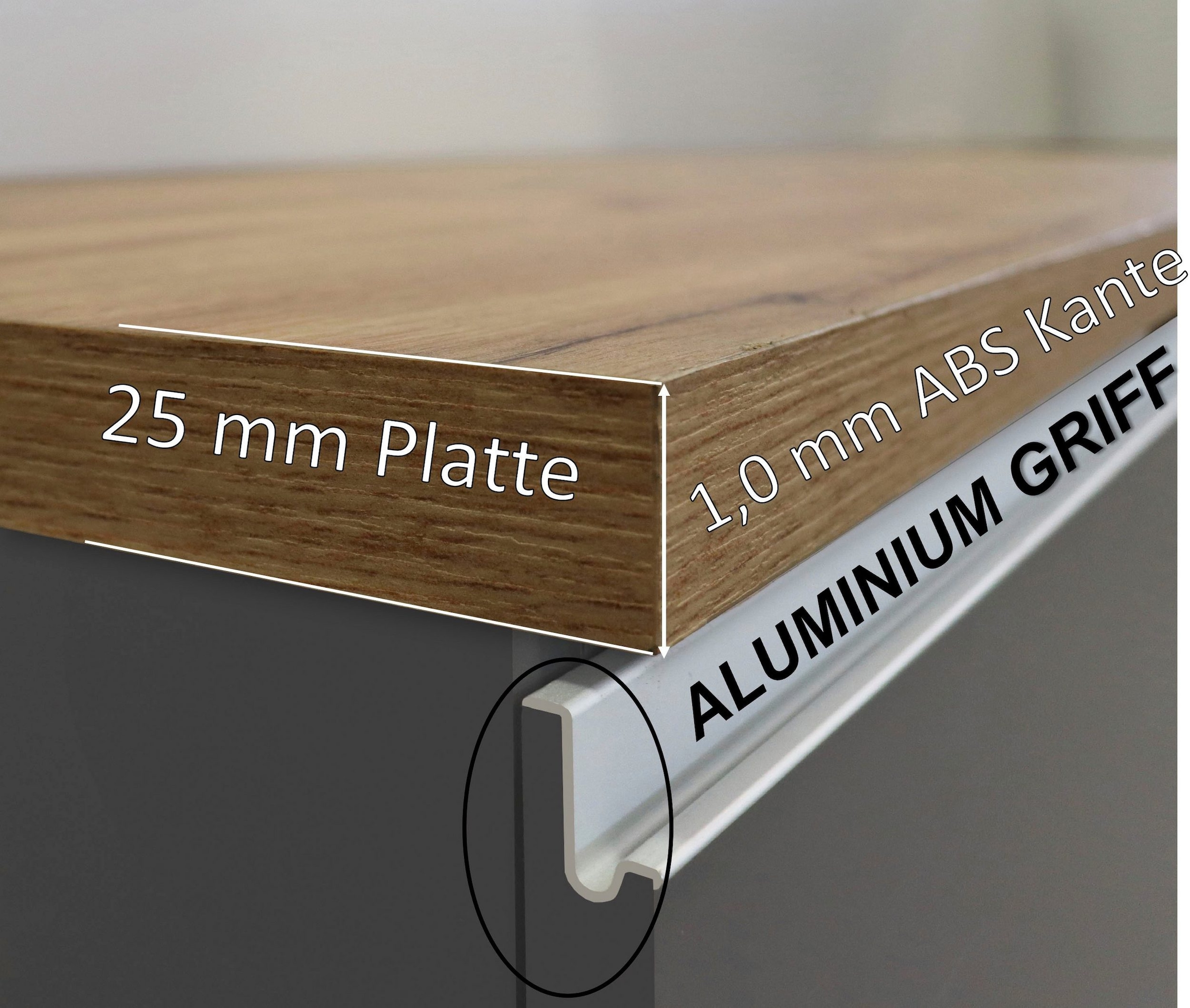 KOCHSTATION Ilot de cuisine »Sole,Kochinsel,Küchenarbeitsblock,Inselküche,Arbeitsinsel« Breite 160 cm mit 2 Türen,4 Fächer, Arbeitsplatte, Aluminiumgriff