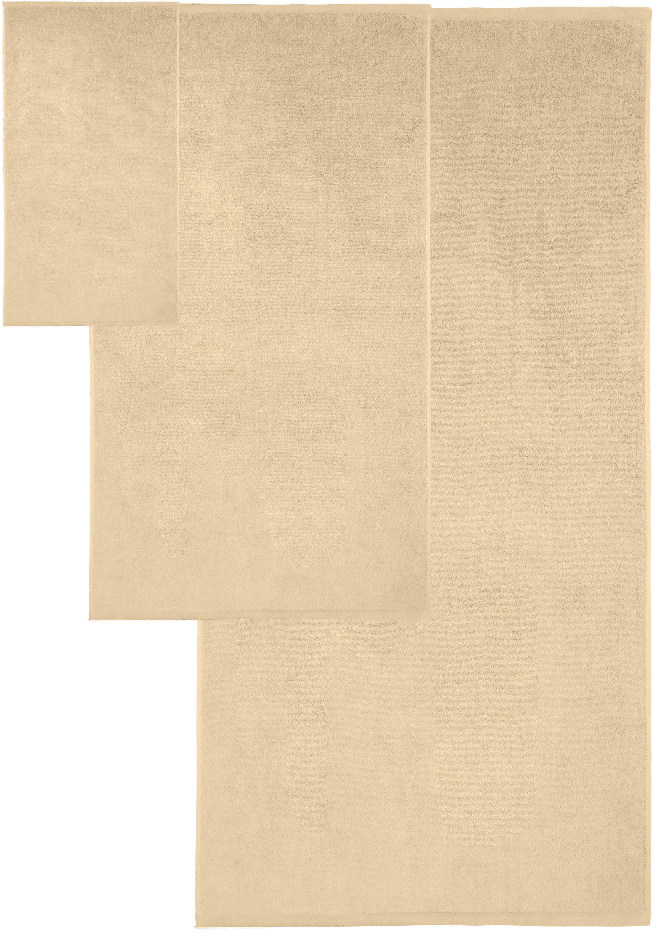 Bruno Banani Set de serviettes »Lana, Handtuch-Set in Premium Qualität 600g/m²« Set 6 cuis Frottee hochwertig, weich, flauschige Qualität, 5 Jahre Garantie