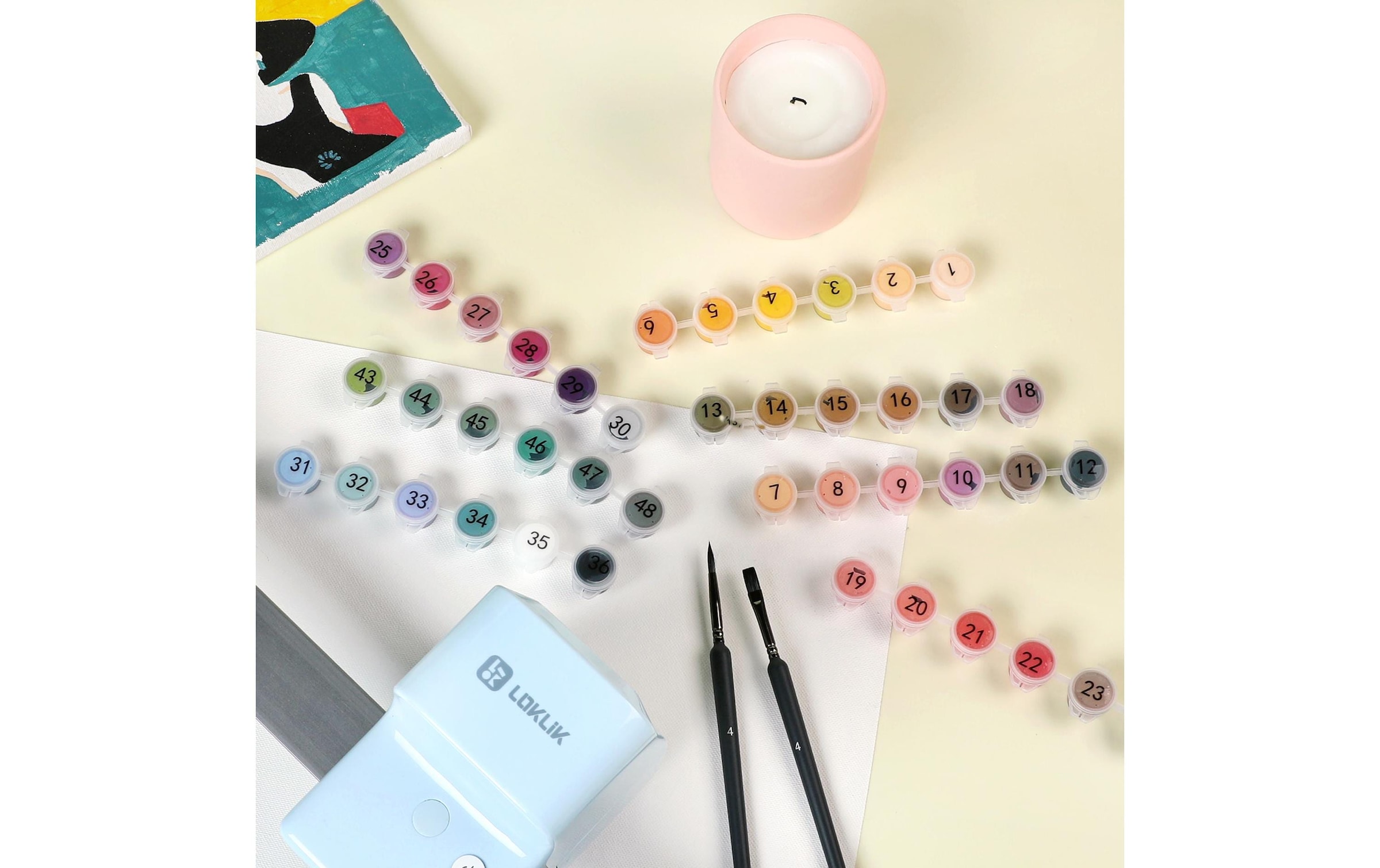 LOKLIK Acrylfarbe »für Loklik und Paint 48er Set« 48 Stk. tlg.