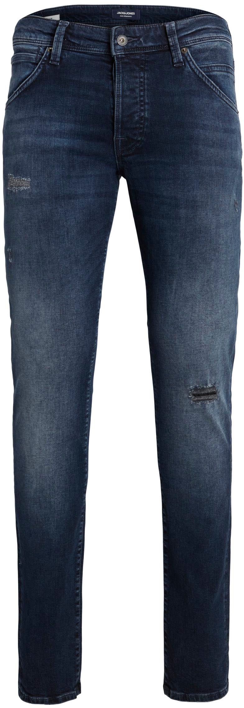 Jack & Jones Jeans slim »JJIGLENN – Slim-Fit-Jeans mit niedriger Leibhöhe« Used, modisch, slim fit, Denim/Jeans