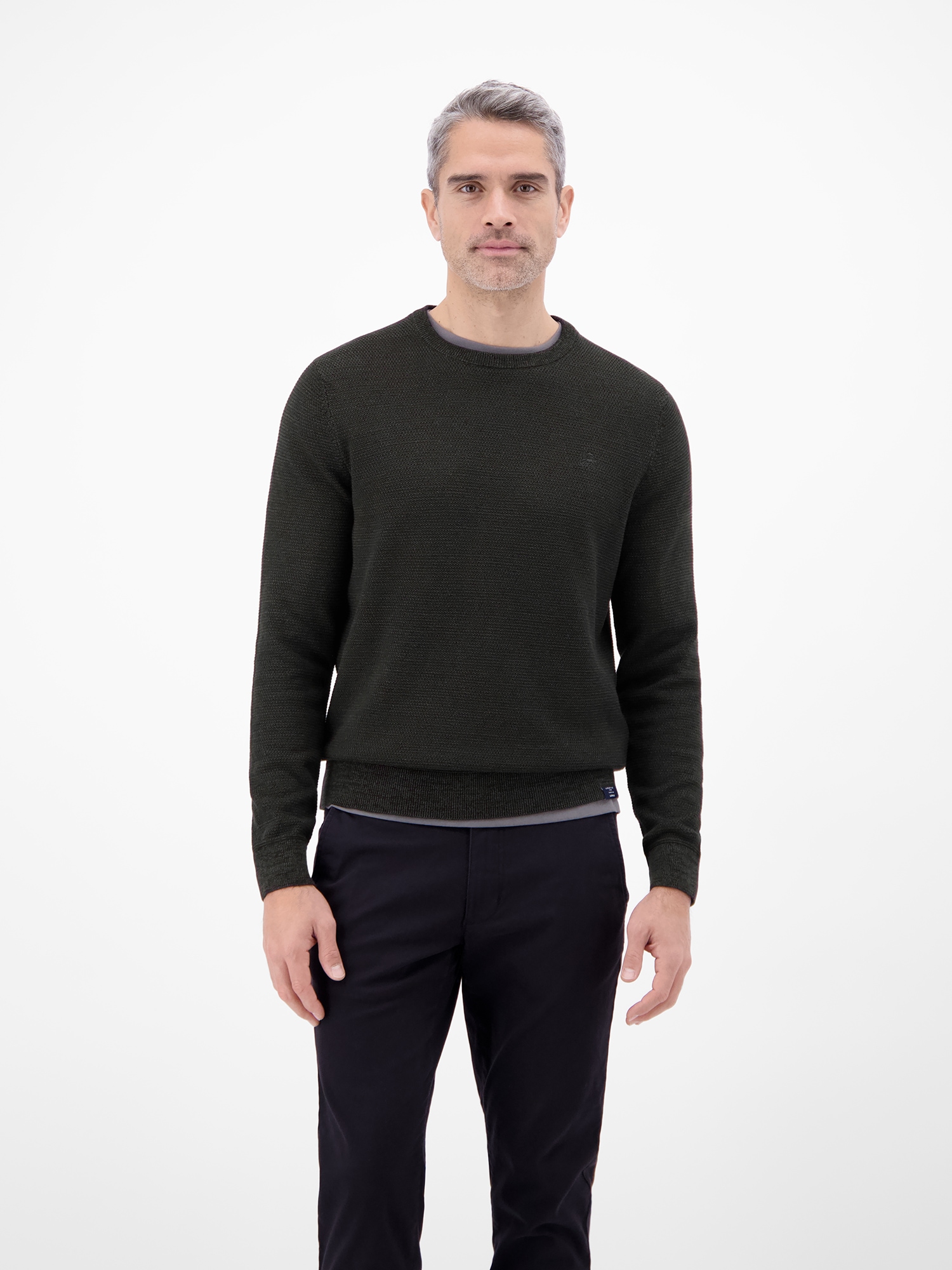 LERROS Pull en tricot »Herren Strickpullover in Twist-Struktur« Rundhalsausschnitt, weicher Stoff, langärmlig, normale Passform
