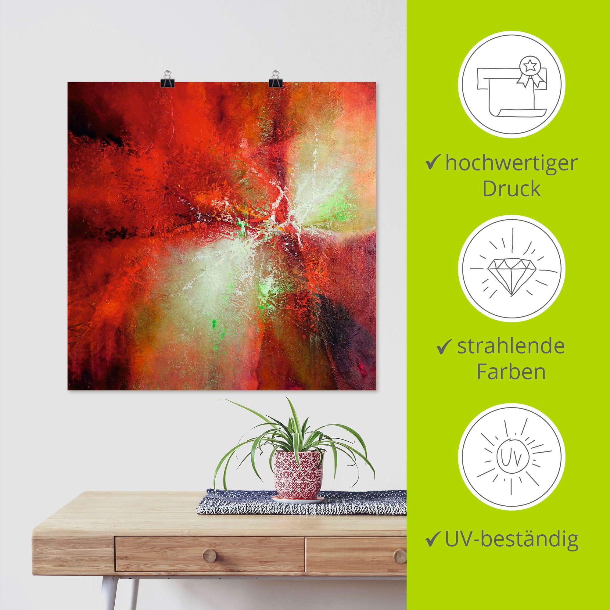 Artland Wandbild »Energie« Gegenstandslos 1 Stk. tlg. als Leinwandbild, Poster in verschied. Grössen