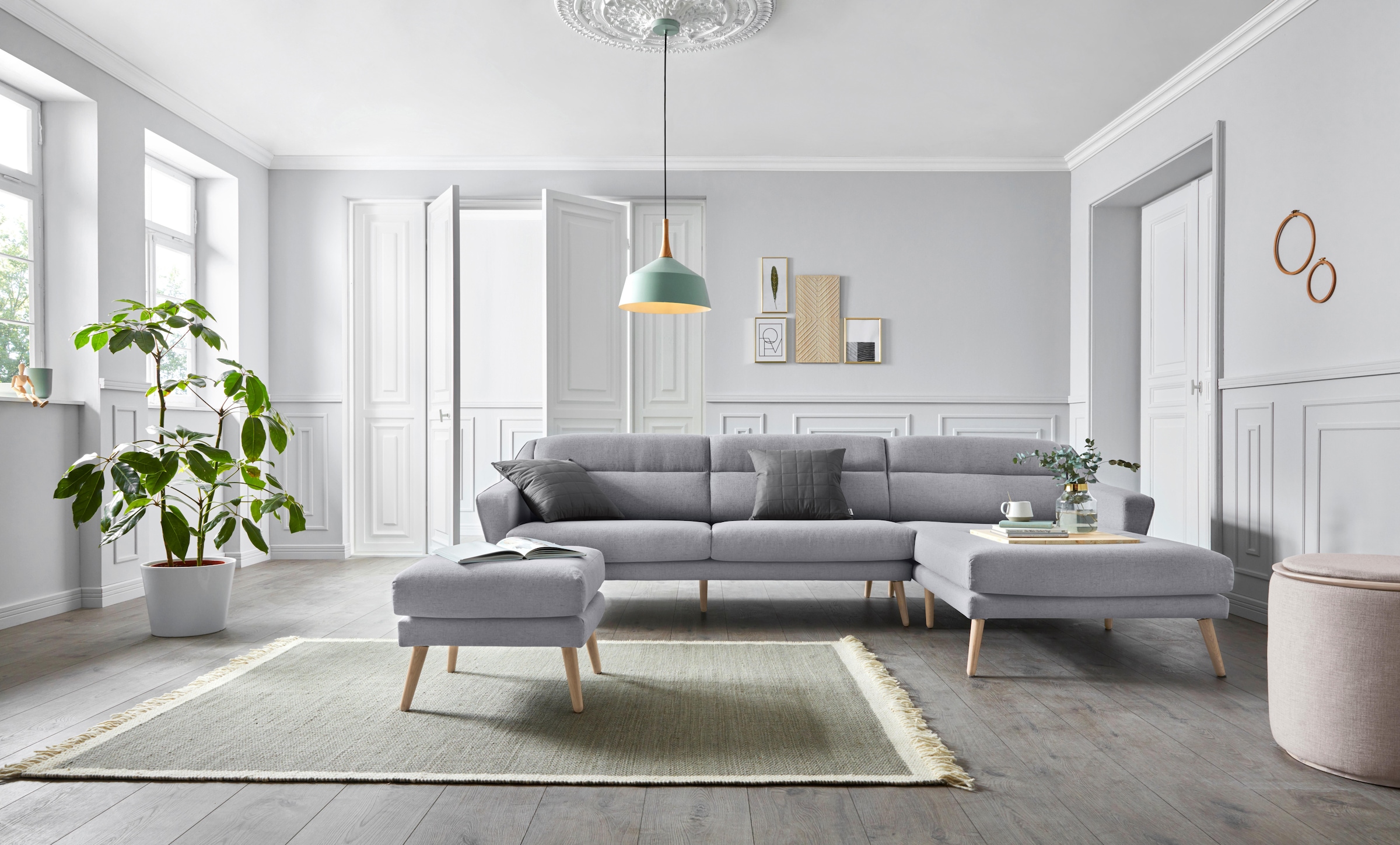 GOODproduct Hocker »Bille« mit Eiche-Beinen, Design by Morten Georgsen