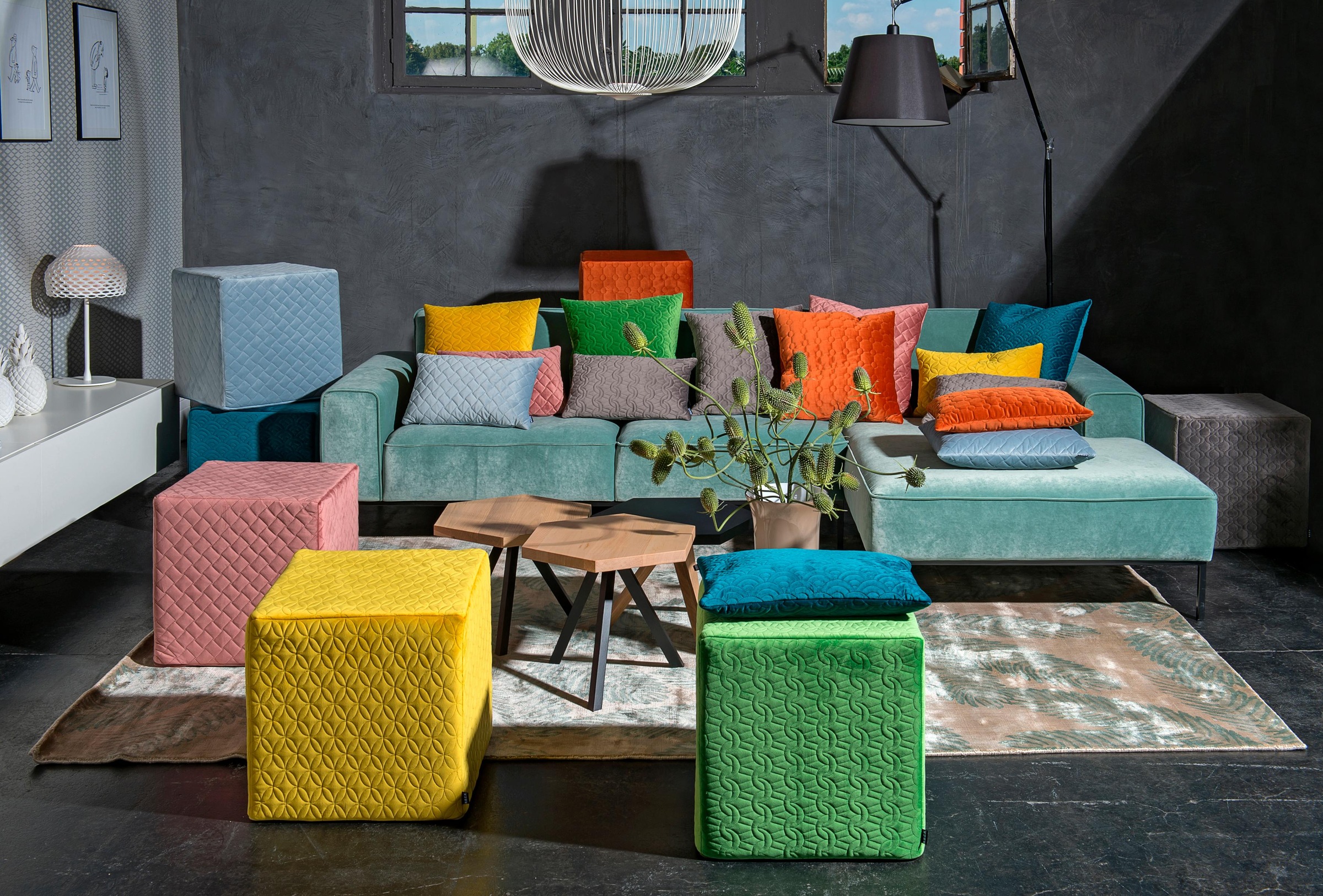 H.O.C.K. Coussin décoratif »Soft Nobile« mit Steppmuster, Kissenhülle mit Füllung, 1 Stück