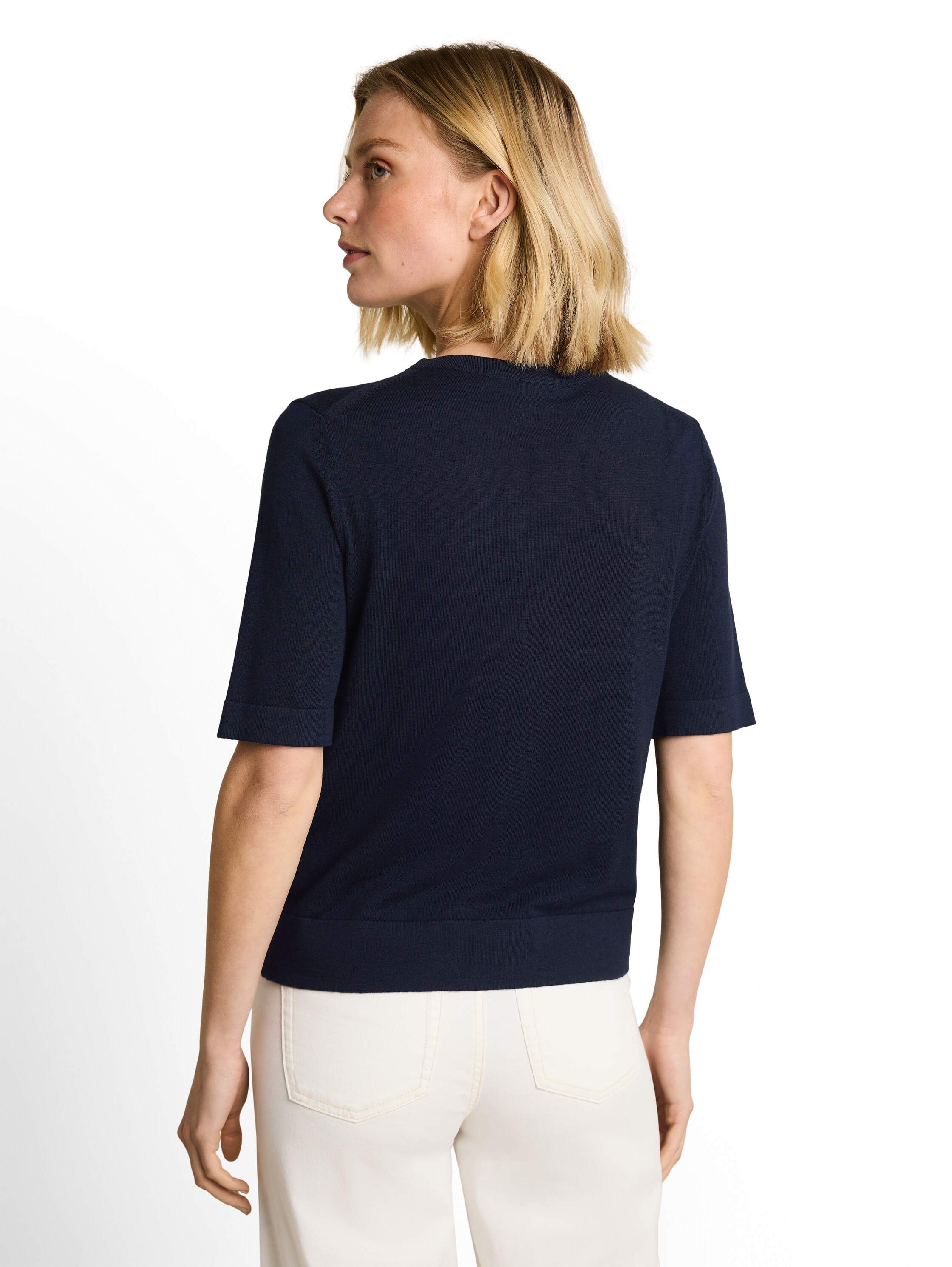 TOM TAILOR Pull en tricot Pull d'été - manches demi-longues - avec viscose et stretch