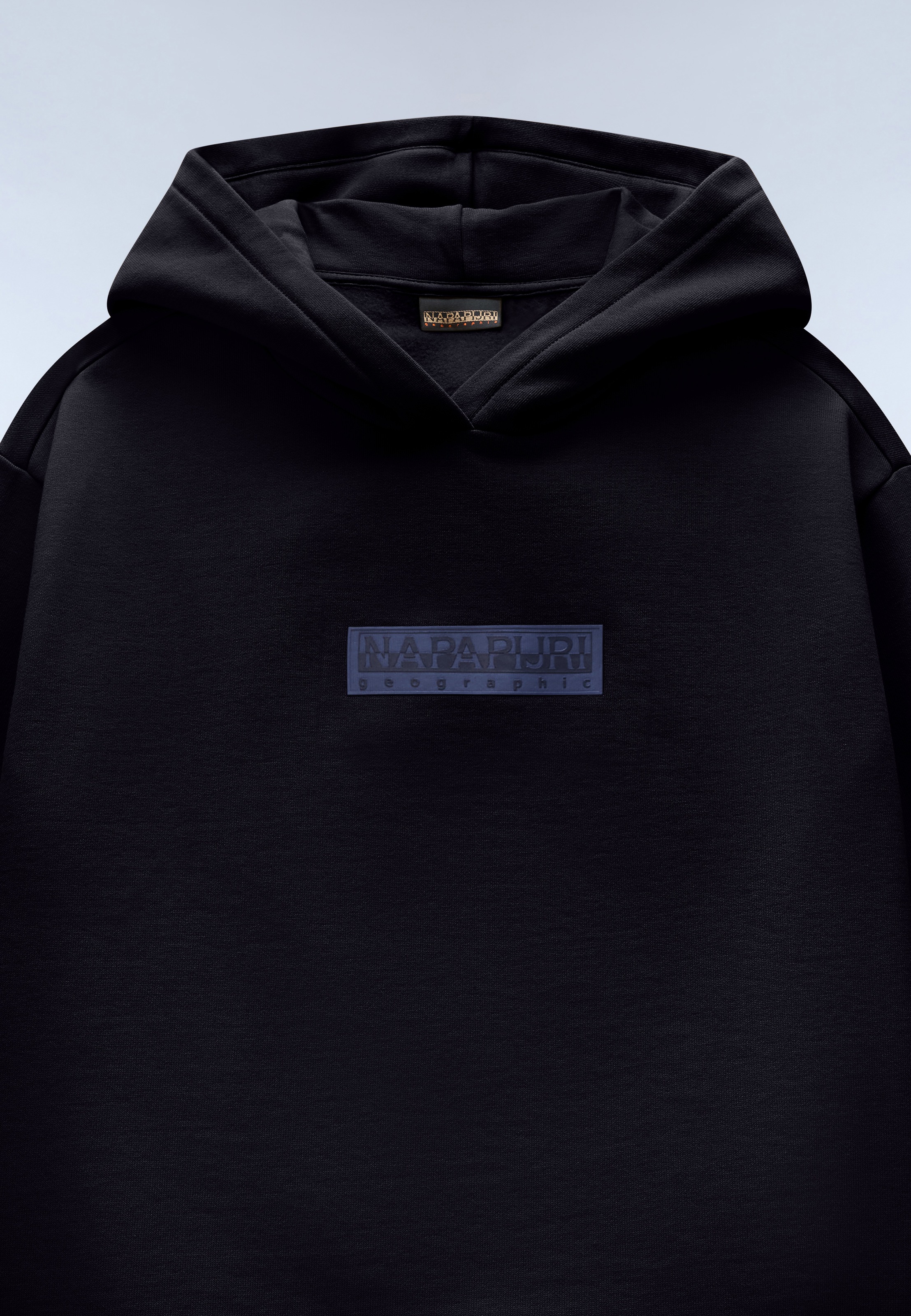 Napapijri Sweat à capuche »K B-NEW BOX LOGO H W BLU MARINE«, convient aux adolescents, en coton et polyester, longueur normale
