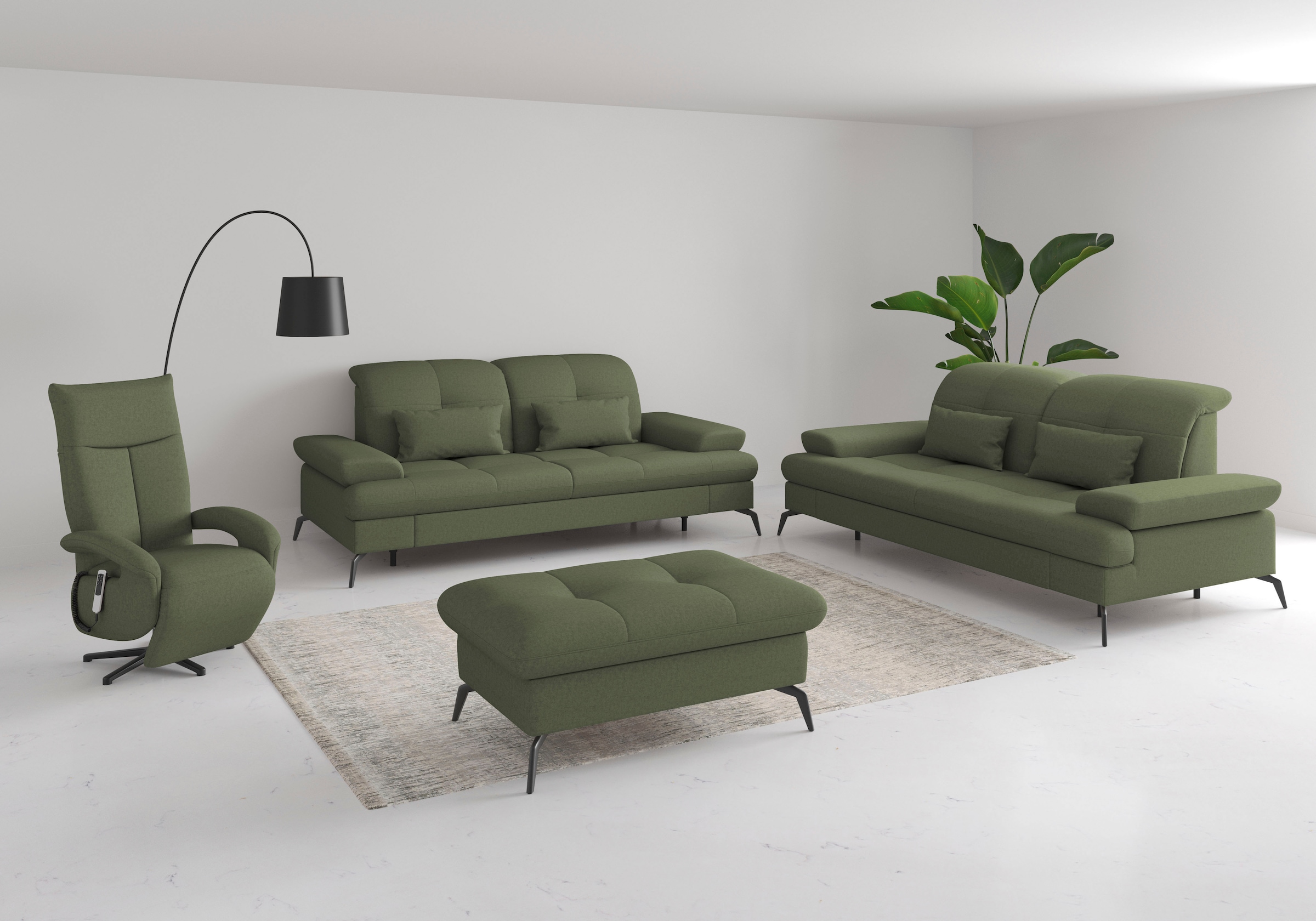 sit&more 3-places »Amica, inkl. Sitztiefenverstellung und Armteilverstellung« wahlweise mit Kopfteilverstellung und Bettfunktion