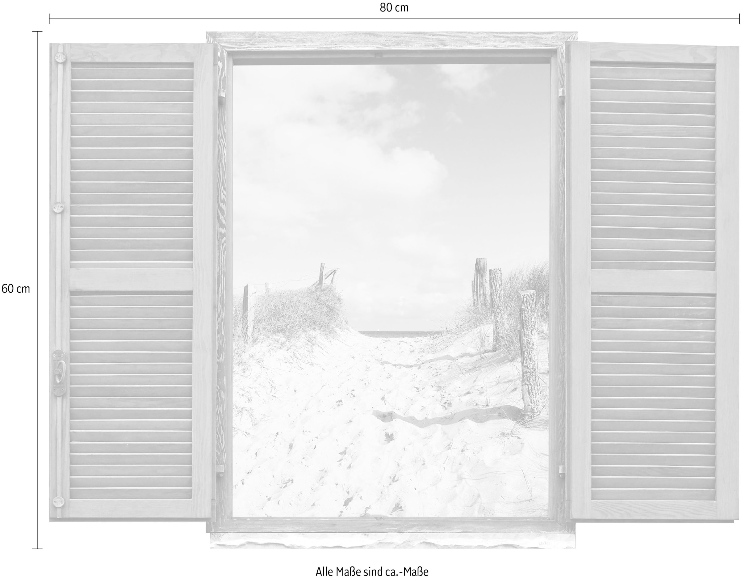 queence Wandtattoo »Düne II« Wandsticker, Wandbild, selbstklebend, 3D, Fenster