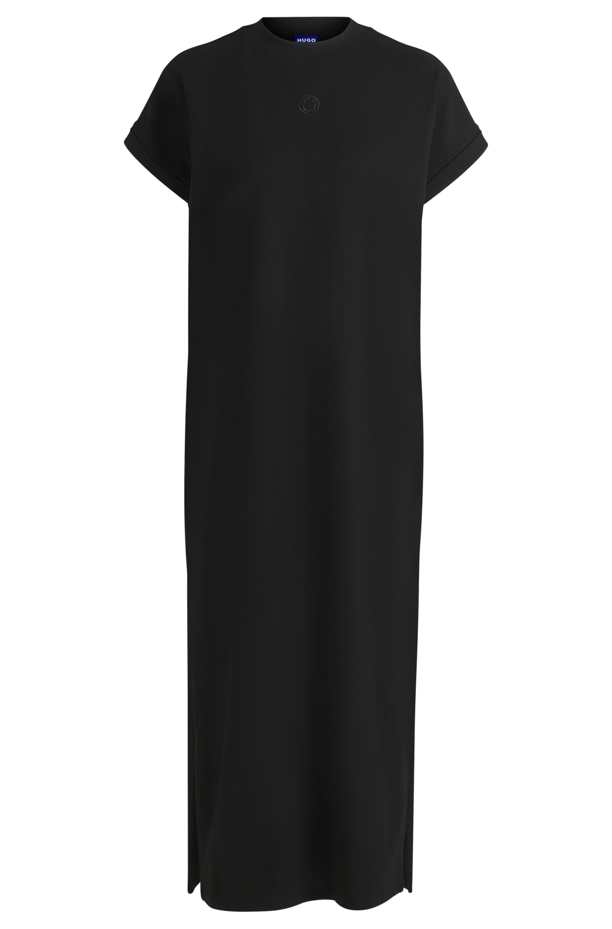 HUGO Blue Jerseykleid »Nalle« Oversized mit Schlitz, mit Logostickerei, Jersey