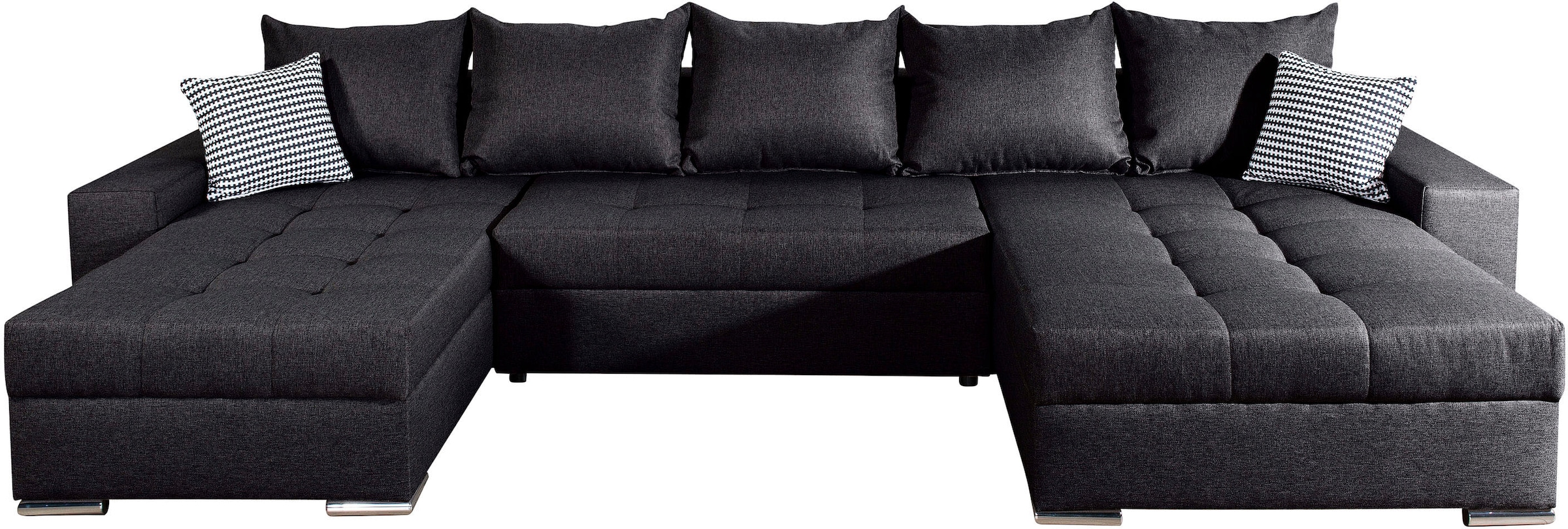COLLECTION AB Paysage de salon »Josy XXL U-Form, B: 333 cm, mit 2 Recamieren 77 & 97 cm« Bettfunktion, Bettkasten & 2 Zierkissen, Federkern