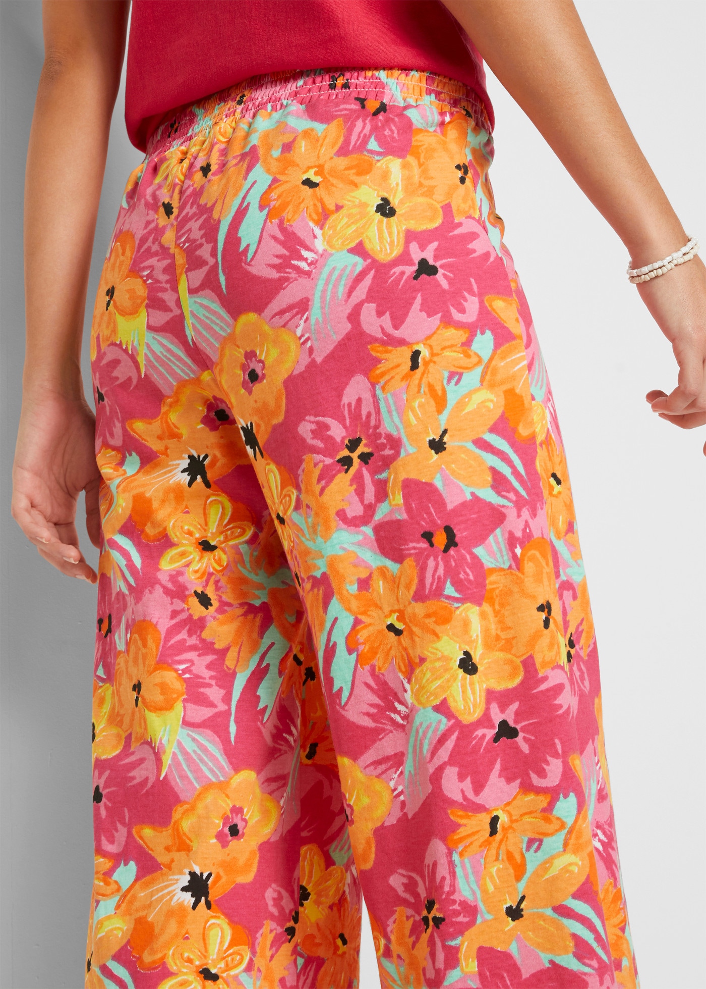 bonprix Pantalon palazzo  weite Passform, Loose Fit, mit Rundumgummibund