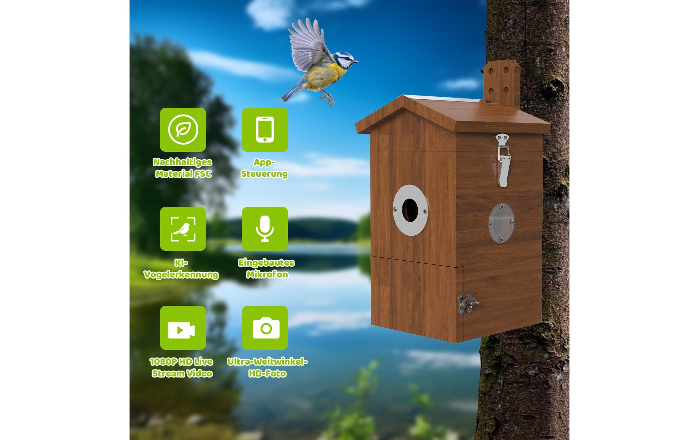   Nistkasten »Sanilu Vogel mit Kamera«