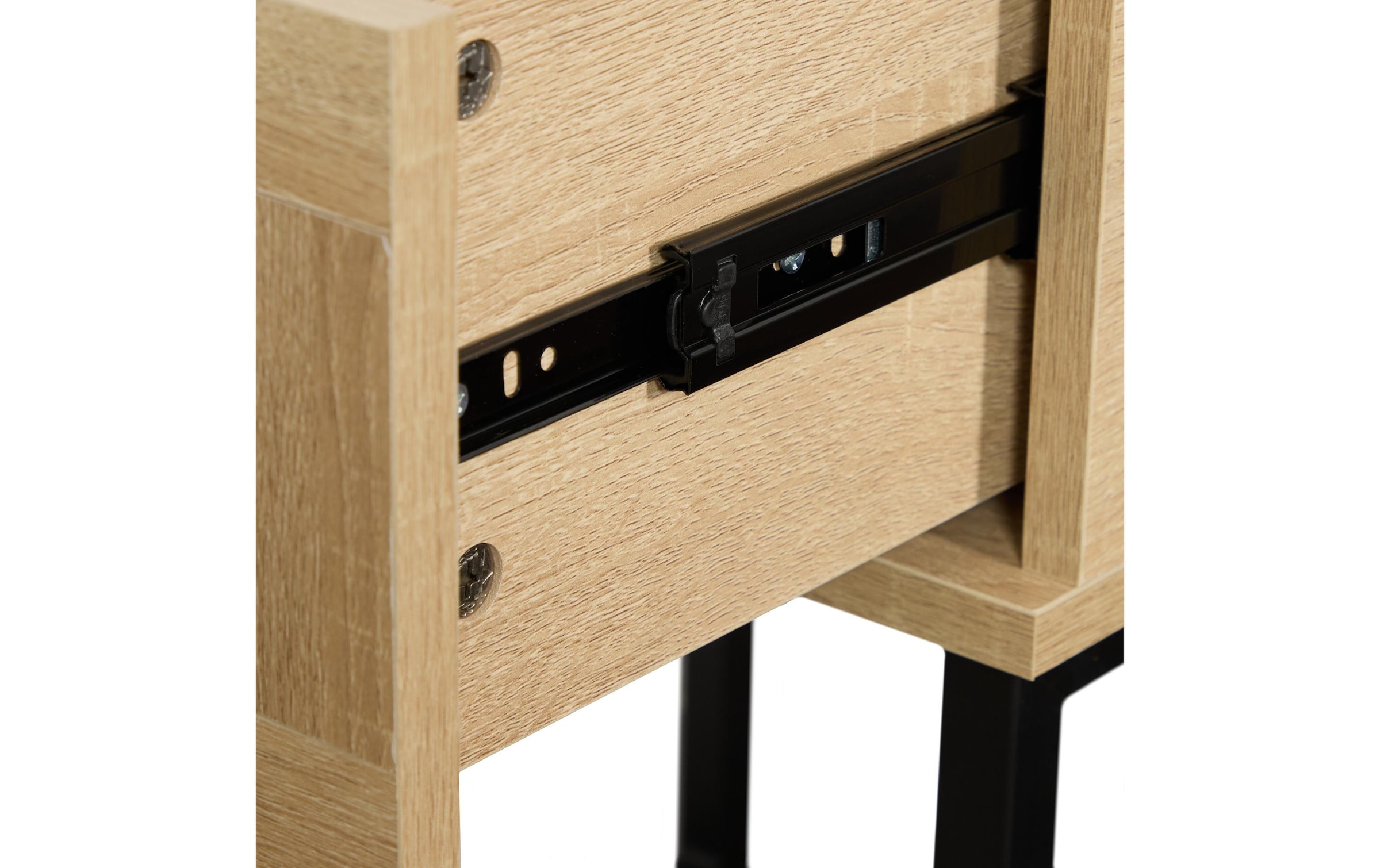 relaxdays Table de nuit »mit Schublade 55.5 x 40 x 41.5 cm« Nachtschränkchen mit Metallgestell