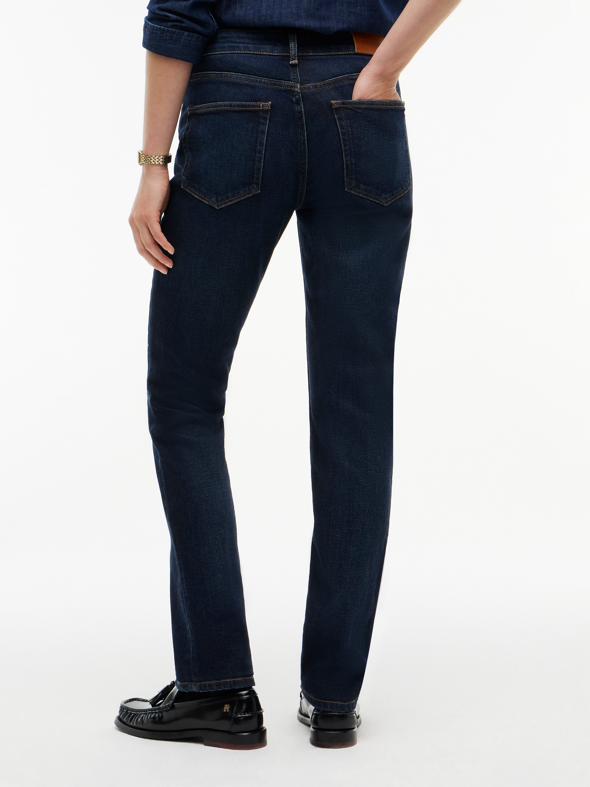 Tommy Hilfiger Jeans slim »HARLOW MID RISE SLIM ESSENTIAL« Mélange coton, coupe slim, taille moyenne