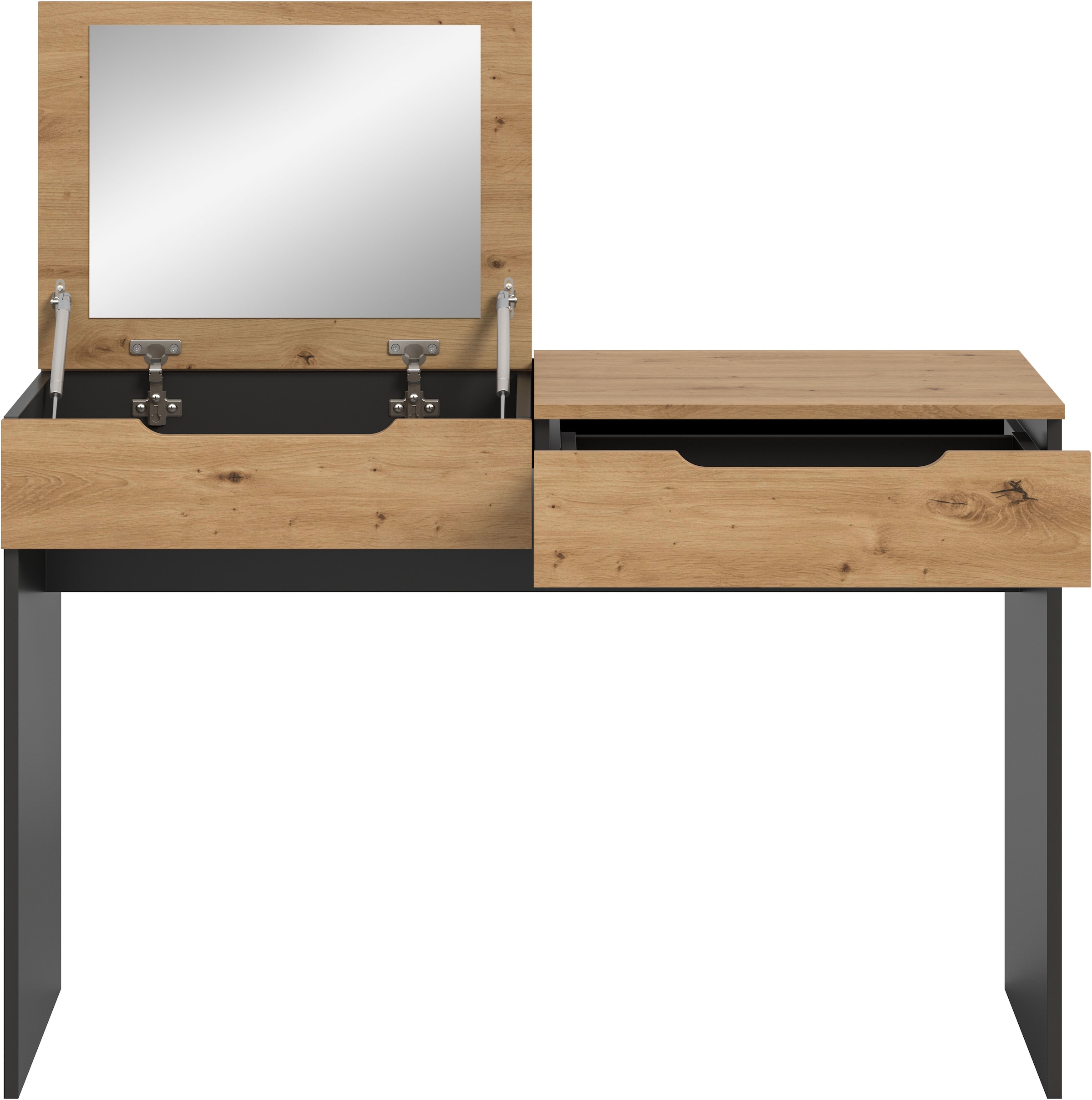 Home affaire Coiffeuse »REHAT, TOPSELLER!, Breite 115cm, 1 Schubkasten, Klappe inkl. Spiegel« Table console, table, table pliante, buffet, secrétaire, commode