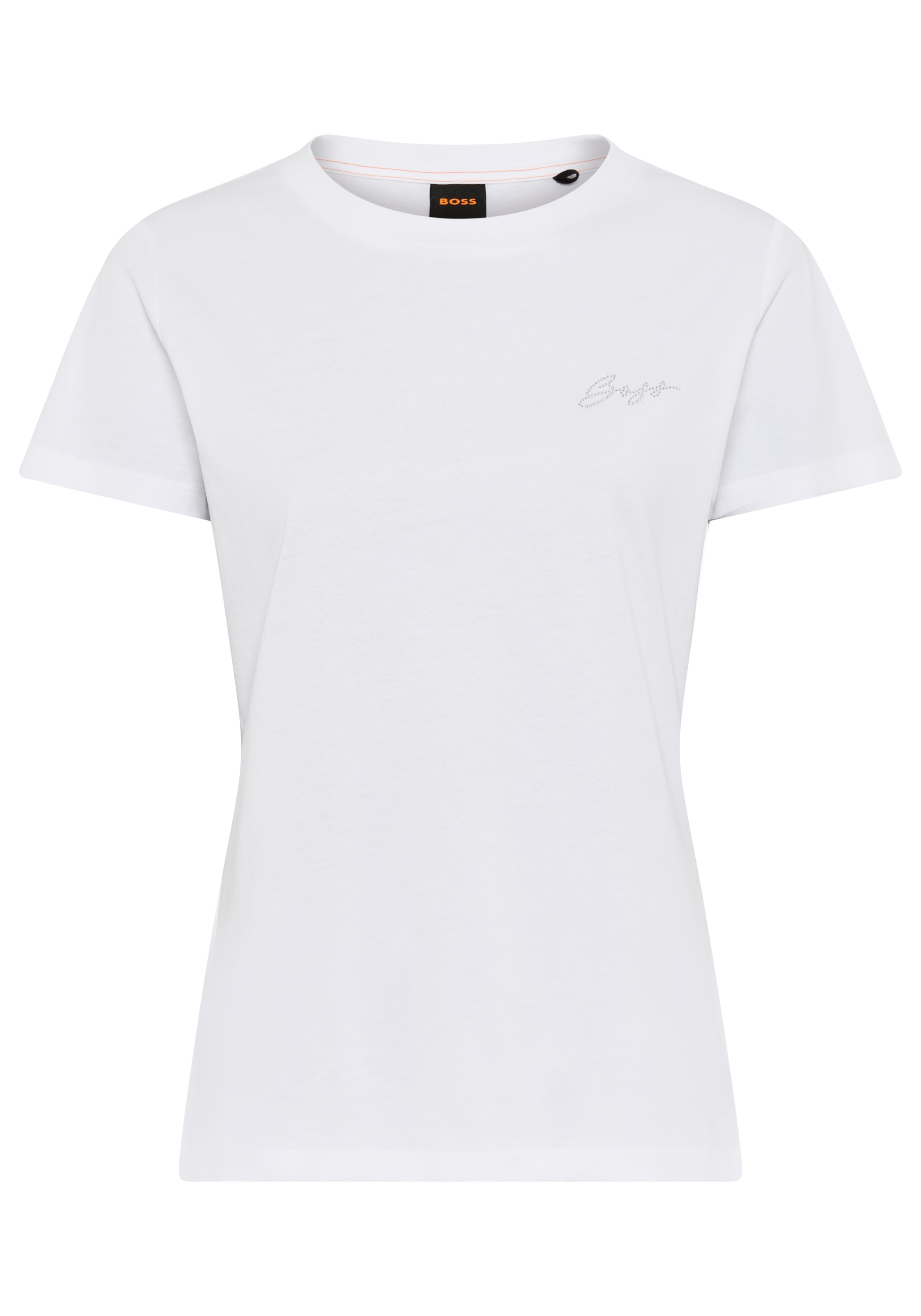 BOSS ORANGE T-shirt »Esogo Premium Damenmode« mit Rundhals, Strassapplikation