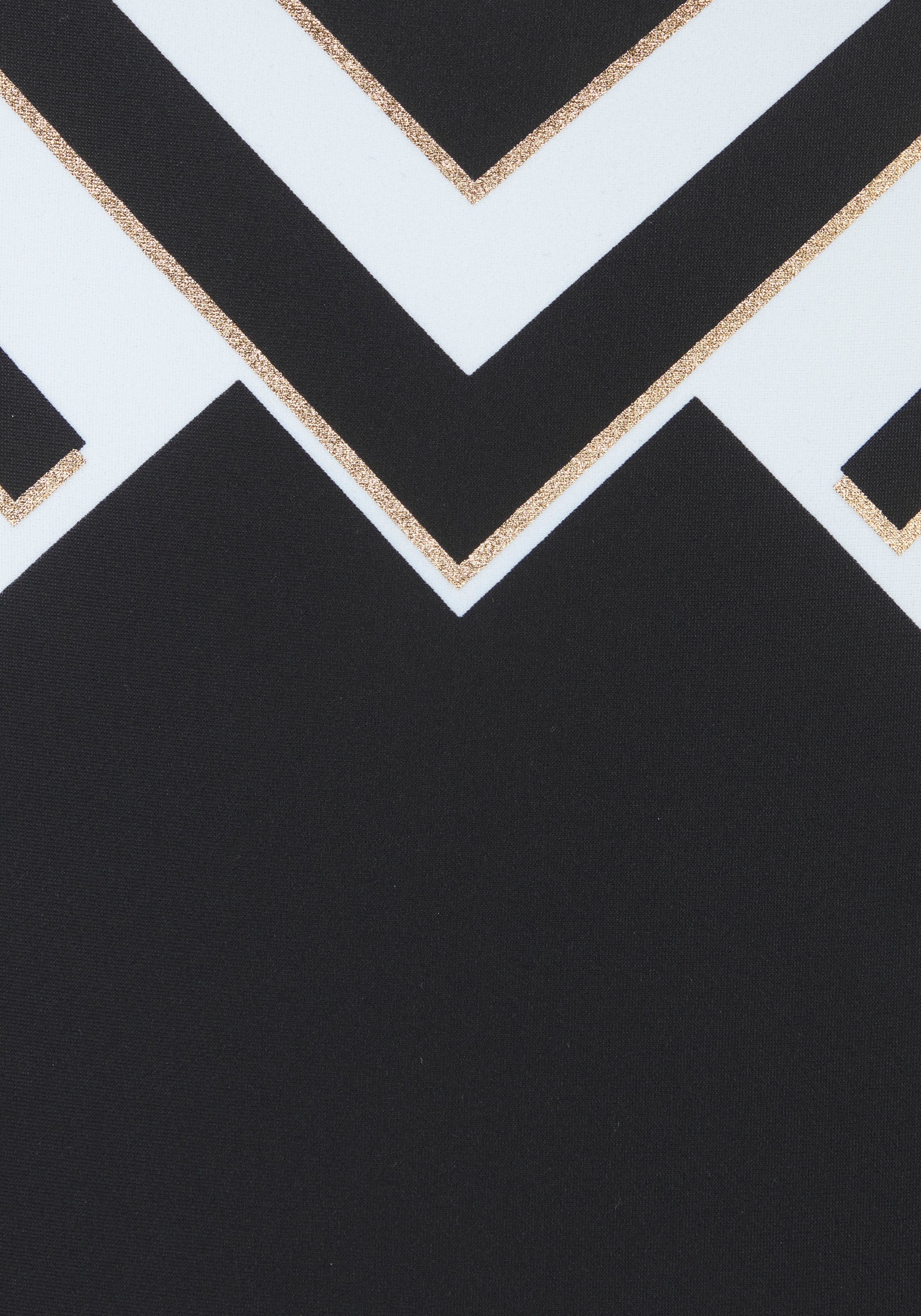 LASCANA Badeanzug mit goldfarbener Beschichtung und Shaping-Eimsatz