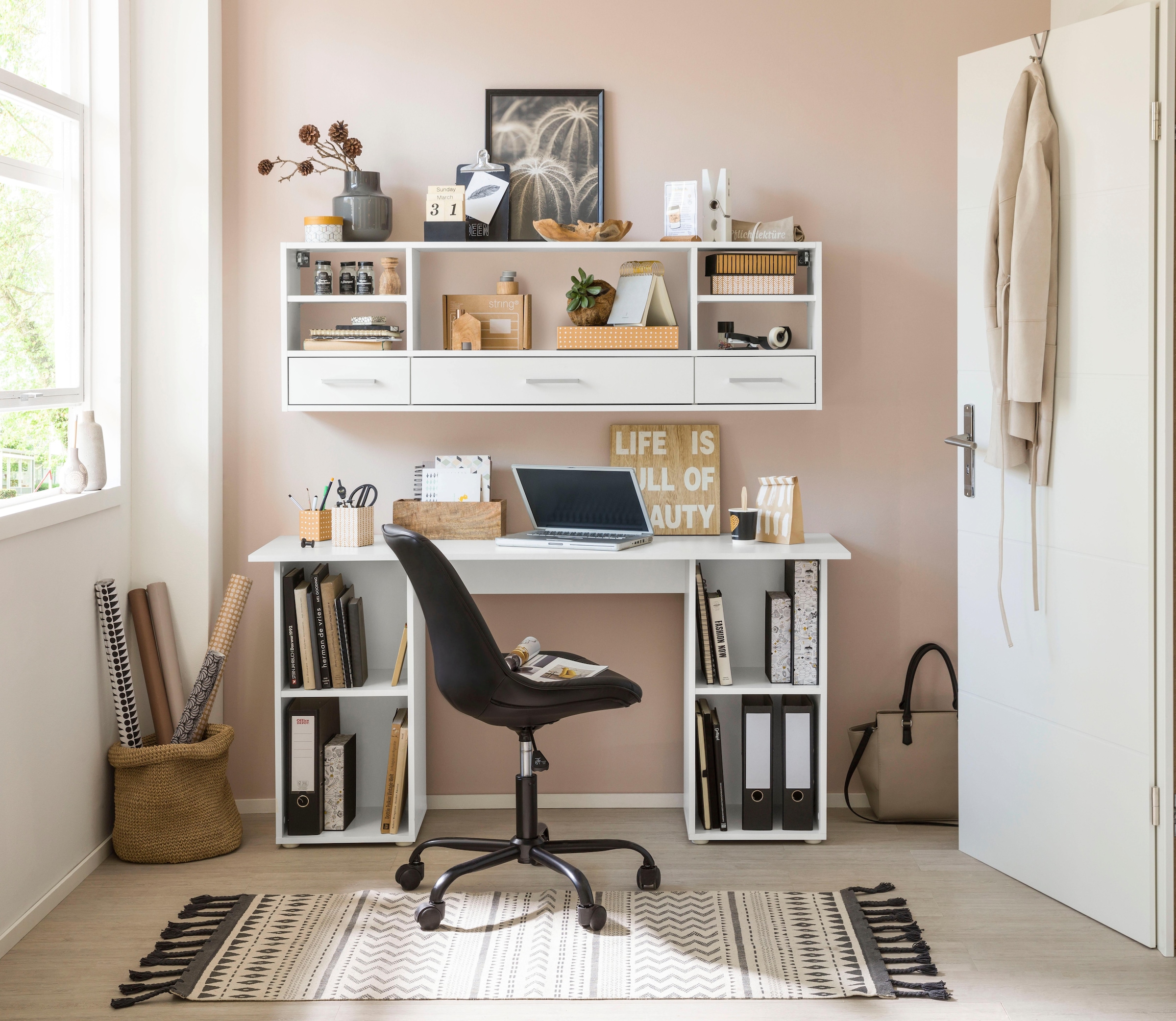 borchardt Möbel Schreibtisch »Kai« Regalschreibtisch mit viel Stauraum, Breite 150 cm, Made in Germany