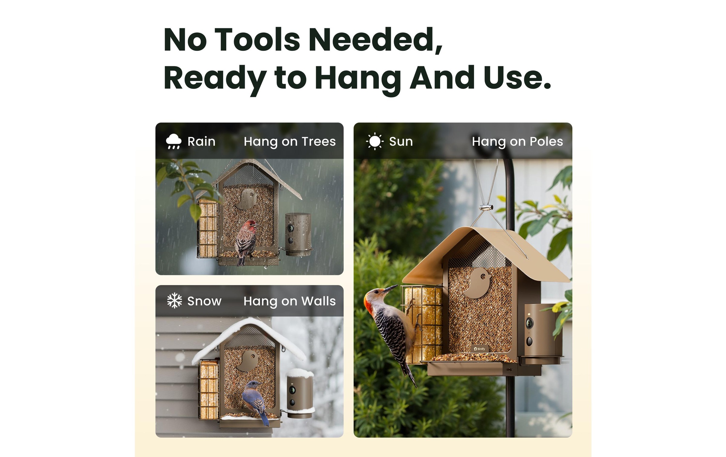 Birdfy Distributeur de nourriture »Metall V 1080PHD mit Kamera«