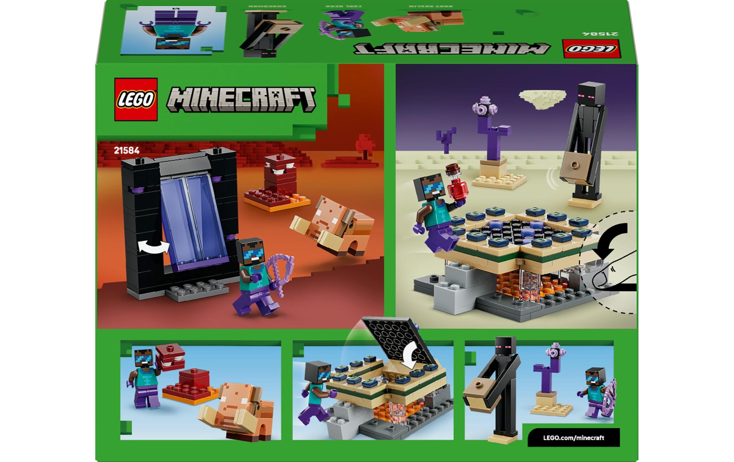   Konstruktionsspielsteine »Minecraft Reise durch Nether und Endportal 21584« Kategorie: Fantasy-Welt