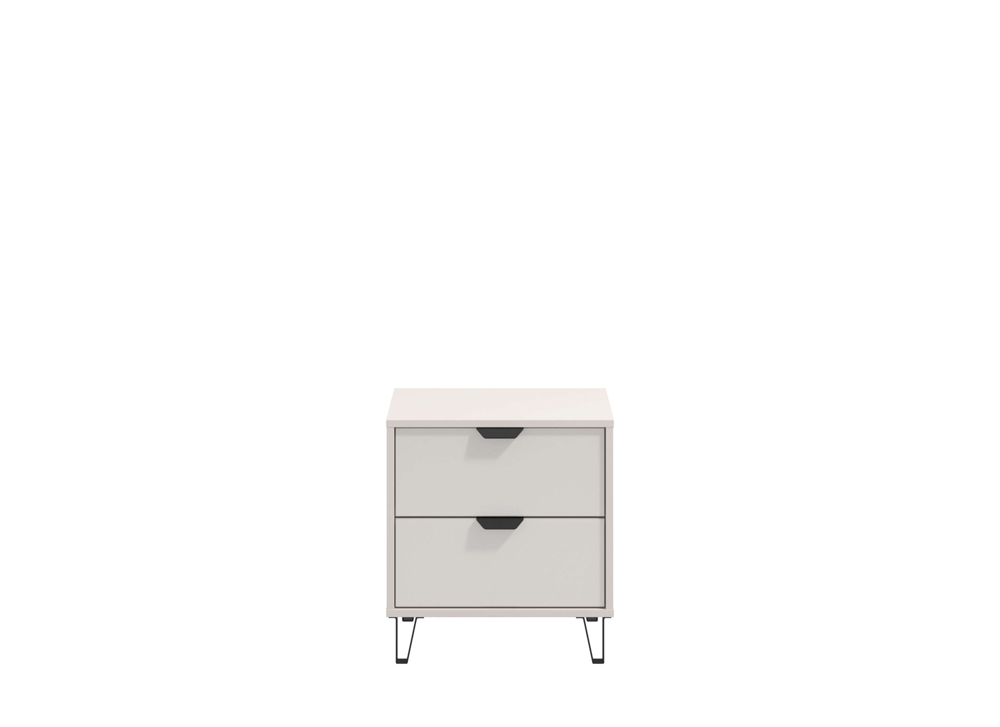 INOSIGN Table de nuit »Lucca Nachttisch, Nachtschrank, Trendfarbe cashmere, 48x40x52cm« 2 Schubladen mit Glasfront, FSC®-zertifizierter Holzwerkstoff